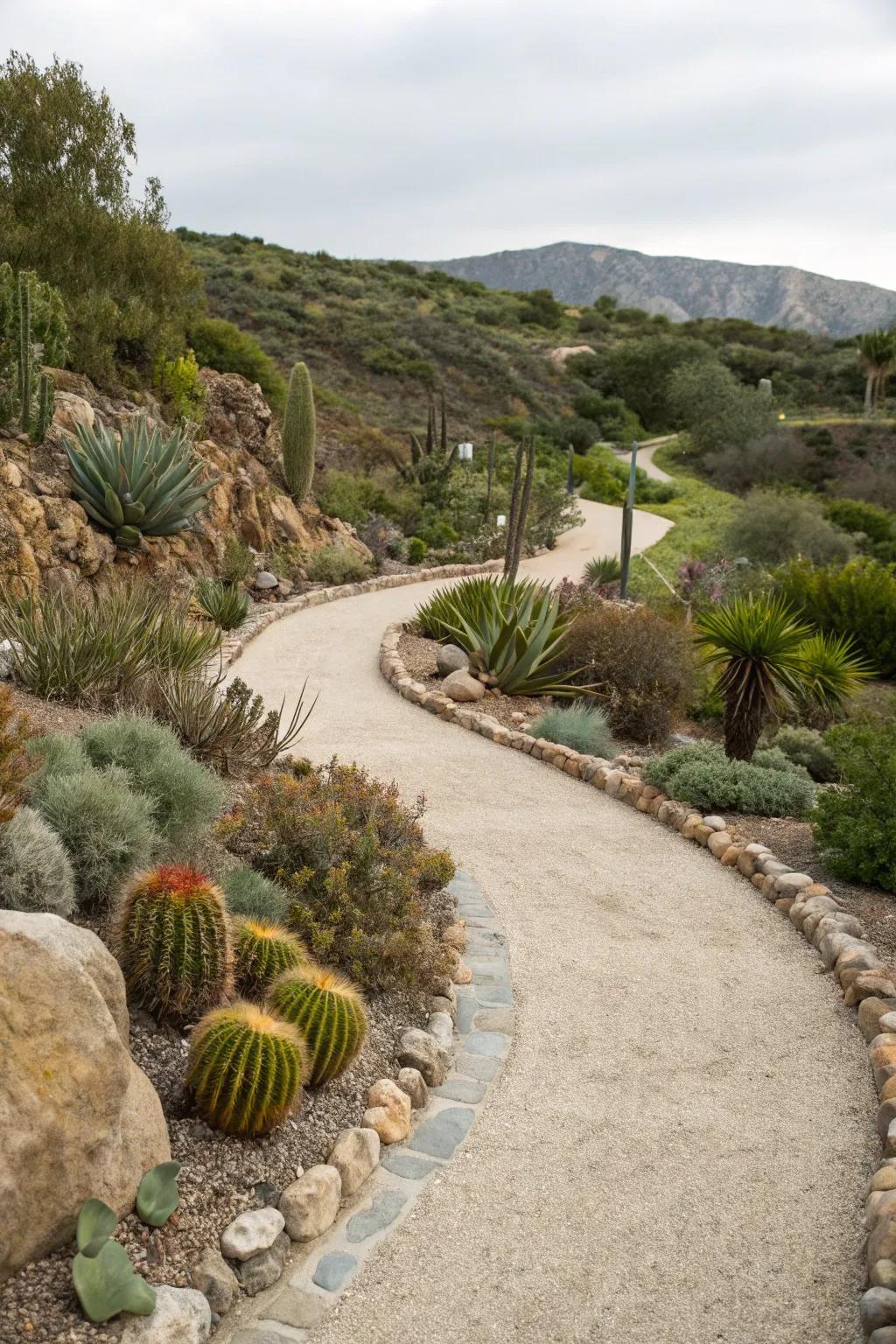 Gravel pathways add charm and direction to your garden.