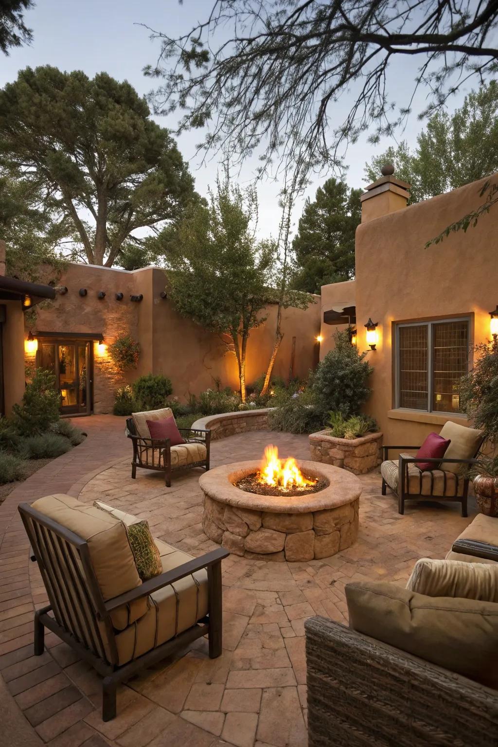 A welcoming fire pit perfect for evening relaxation.