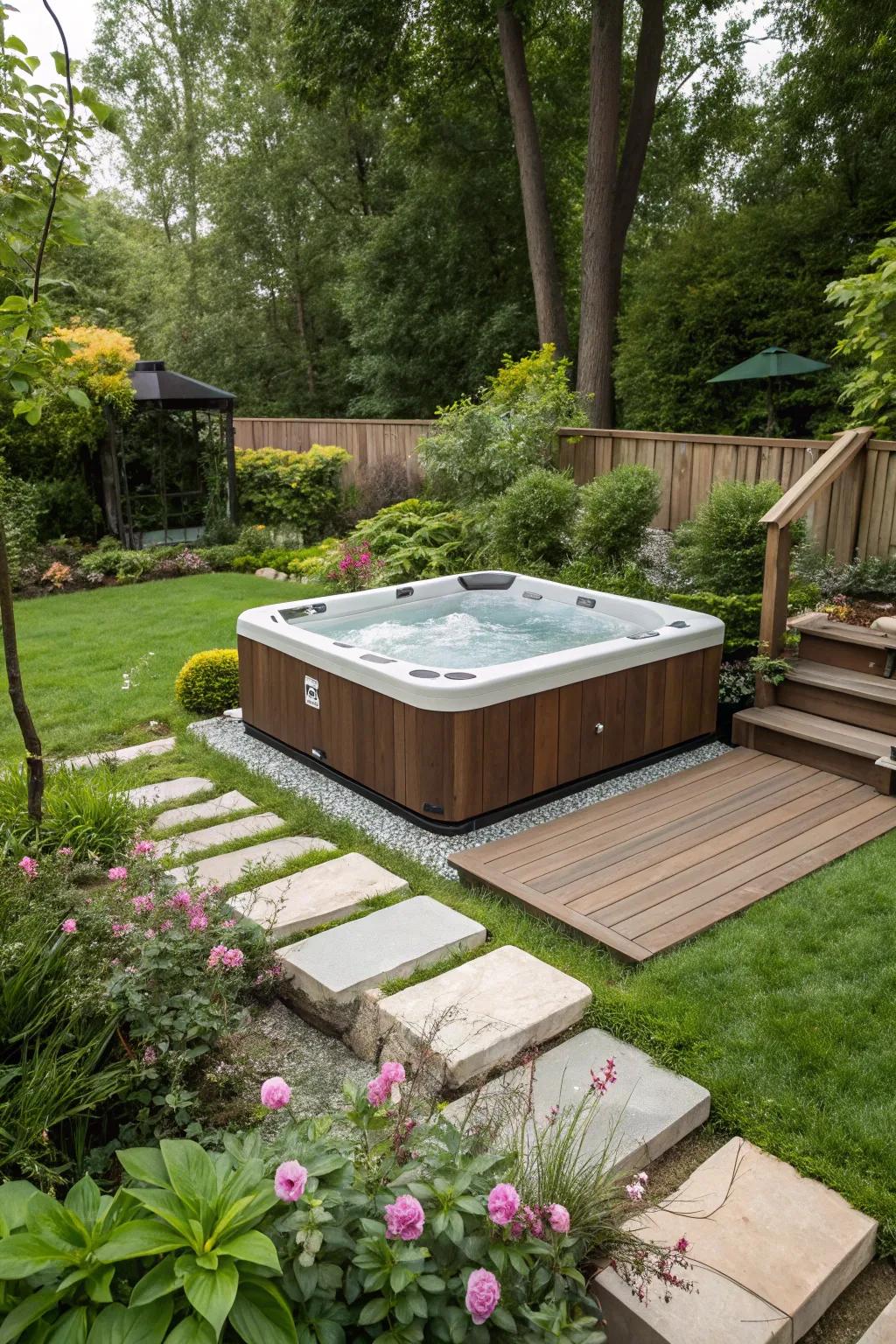 Modern hot tubs blend style with relaxation.