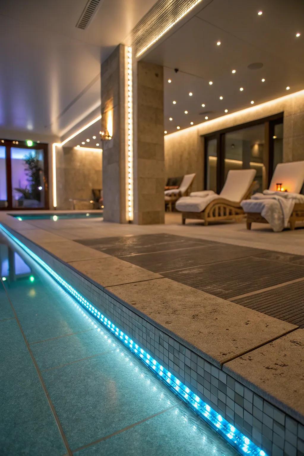 LED strips offer a modern and versatile lighting option.