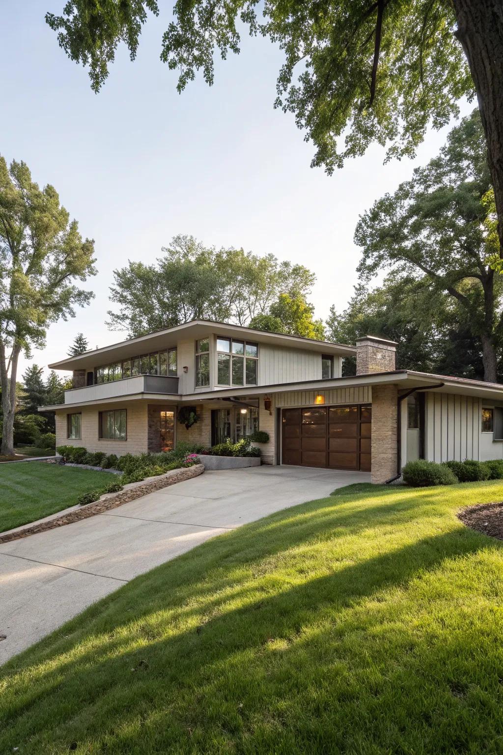 A revamped roofline can modernize the entire facade of your home.