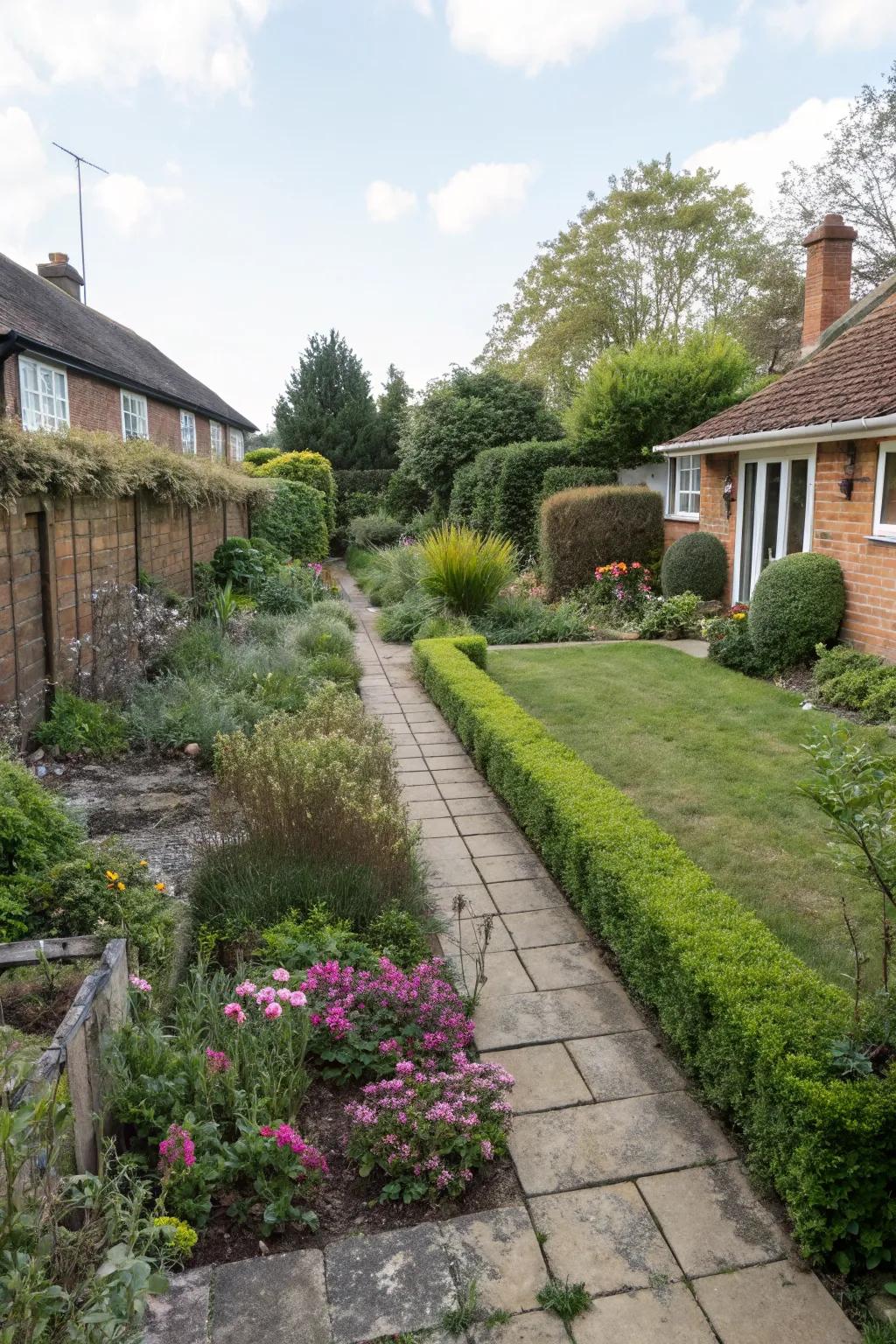 A dramatic split-level garden transformation.
