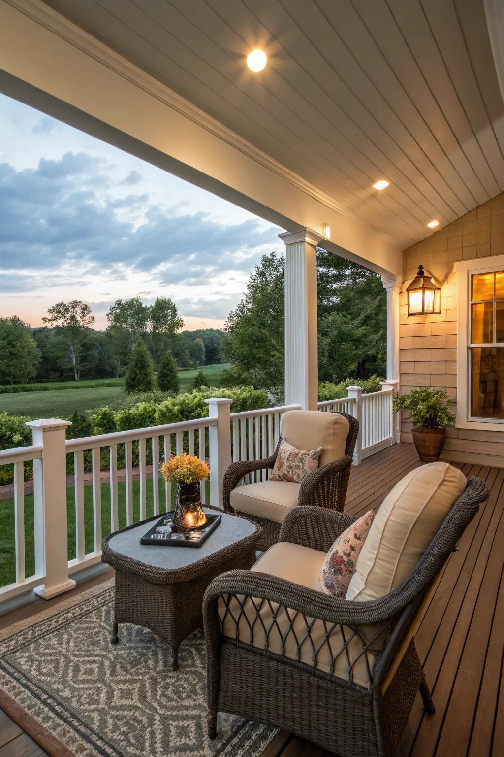 Functional spaces make your porch an inviting place for relaxation.