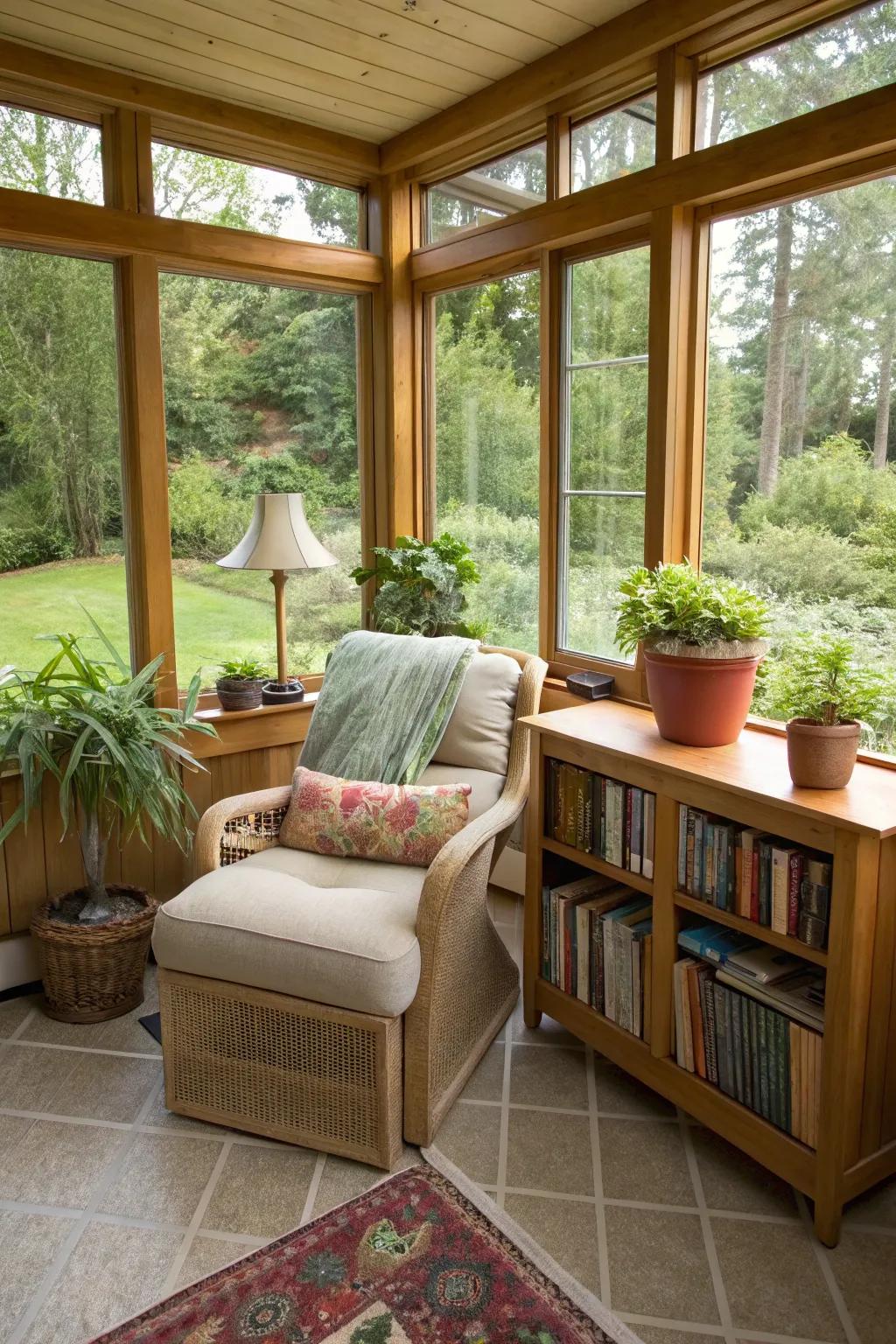 A cozy reading nook for book lovers.