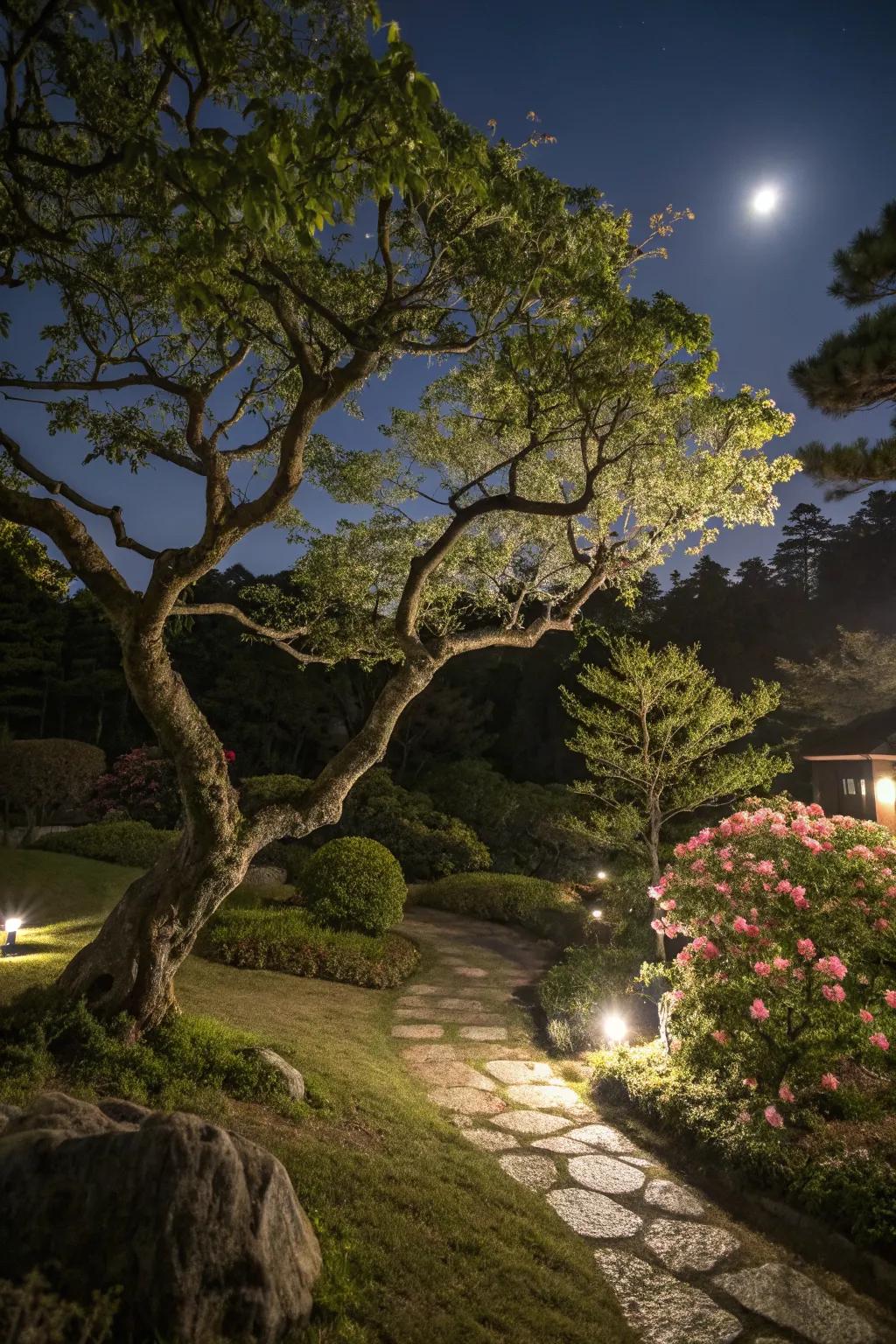 Downlighting offers subtle and elegant illumination.