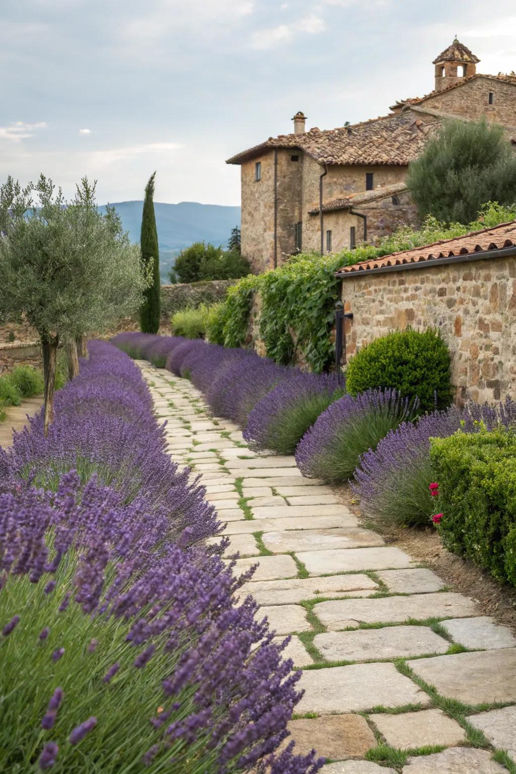 Lavender borders infuse your garden with color and scent.