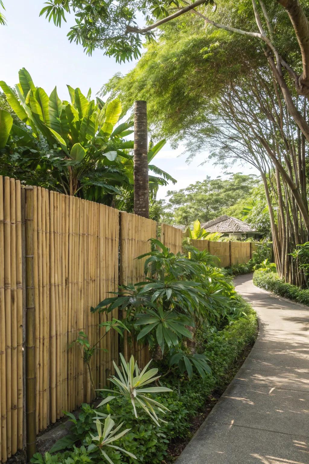 Bamboo fences bring a natural, exotic feel to any area.