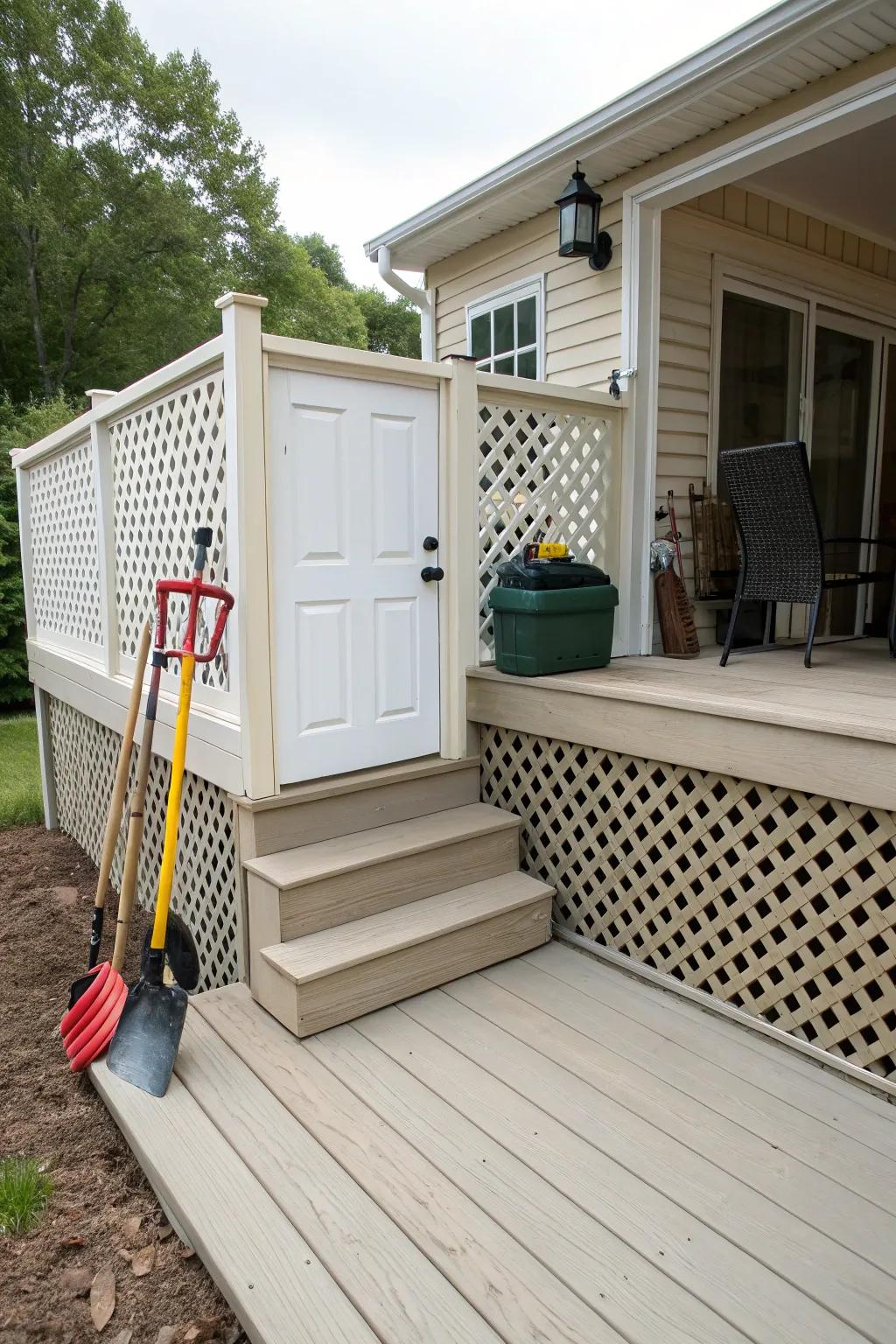 A custom access door blends style with functionality.