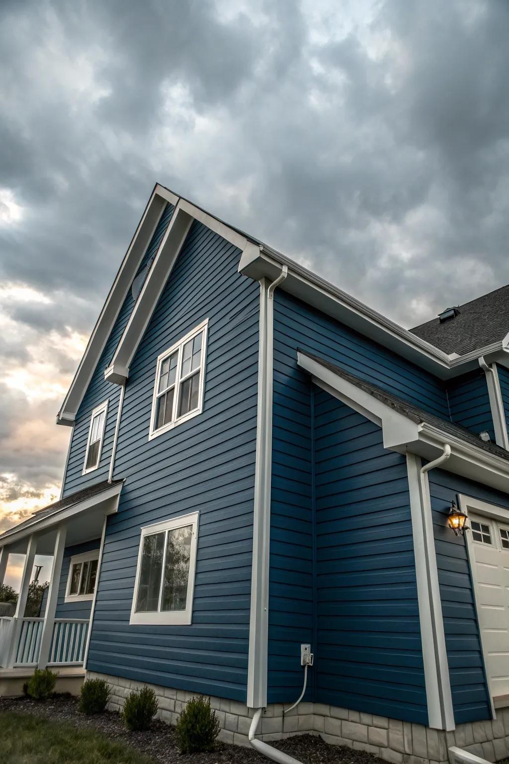Pacific Blue: A bold choice for a striking home exterior.