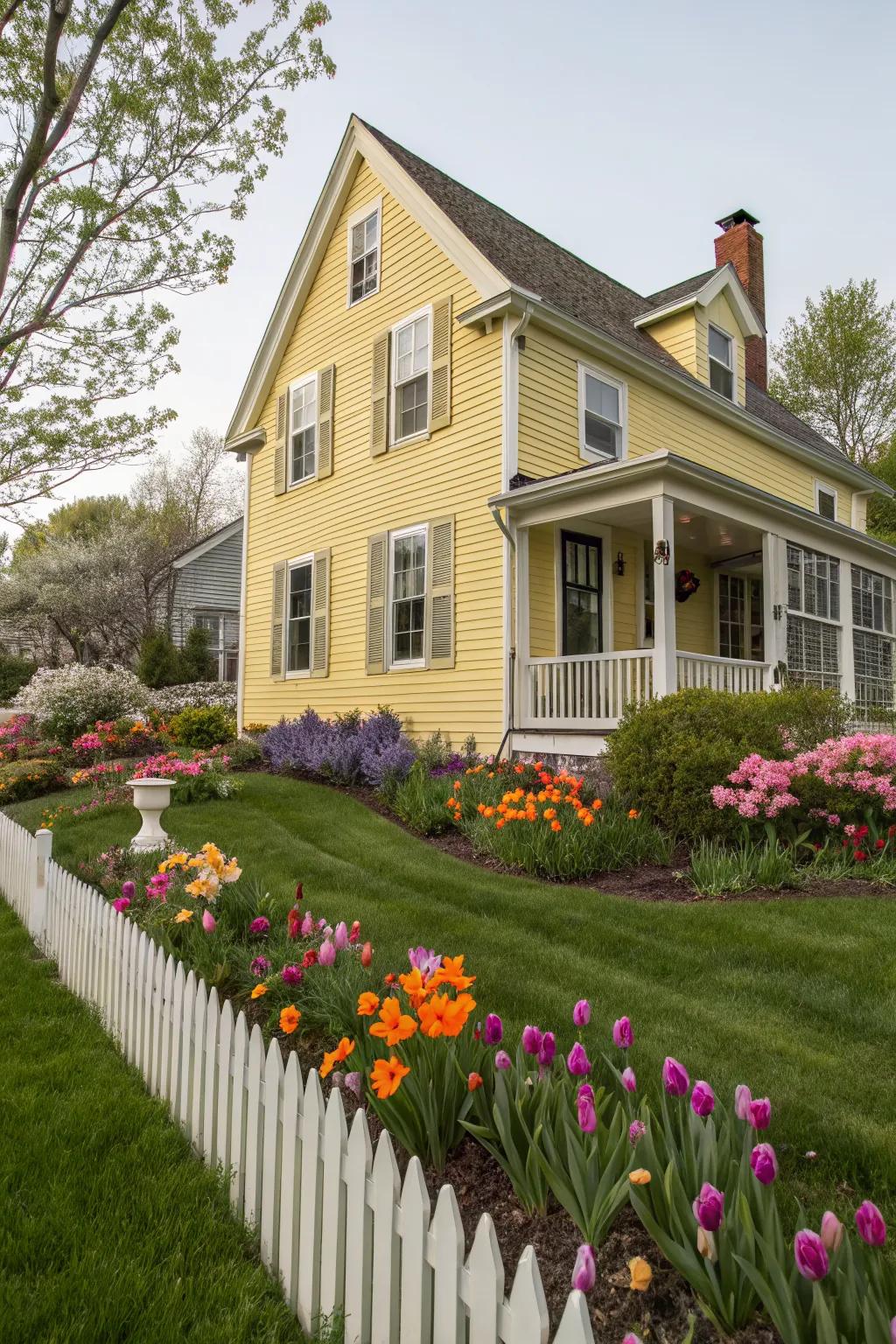 Sunny yellow adds a cheerful vibe to your home.