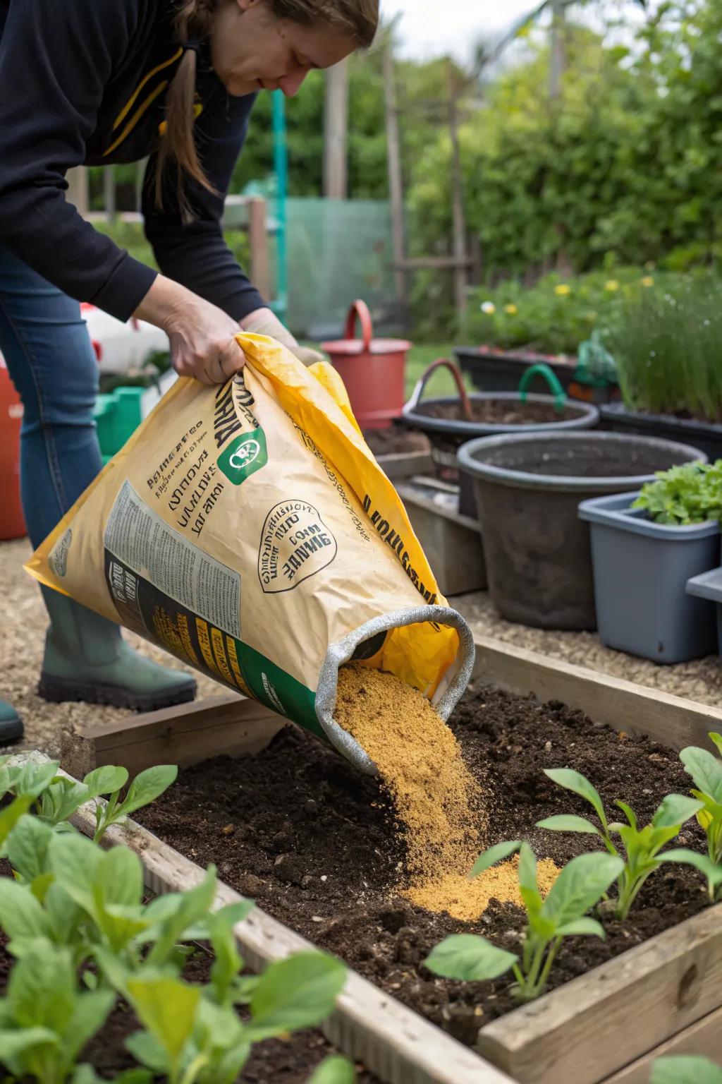 Corn gluten meal acts as a natural pre-emergent herbicide.