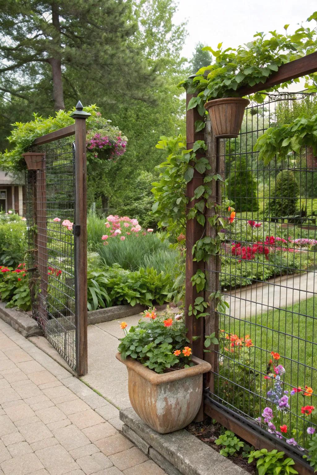 A living gate that merges nature with design for a lush entrance.