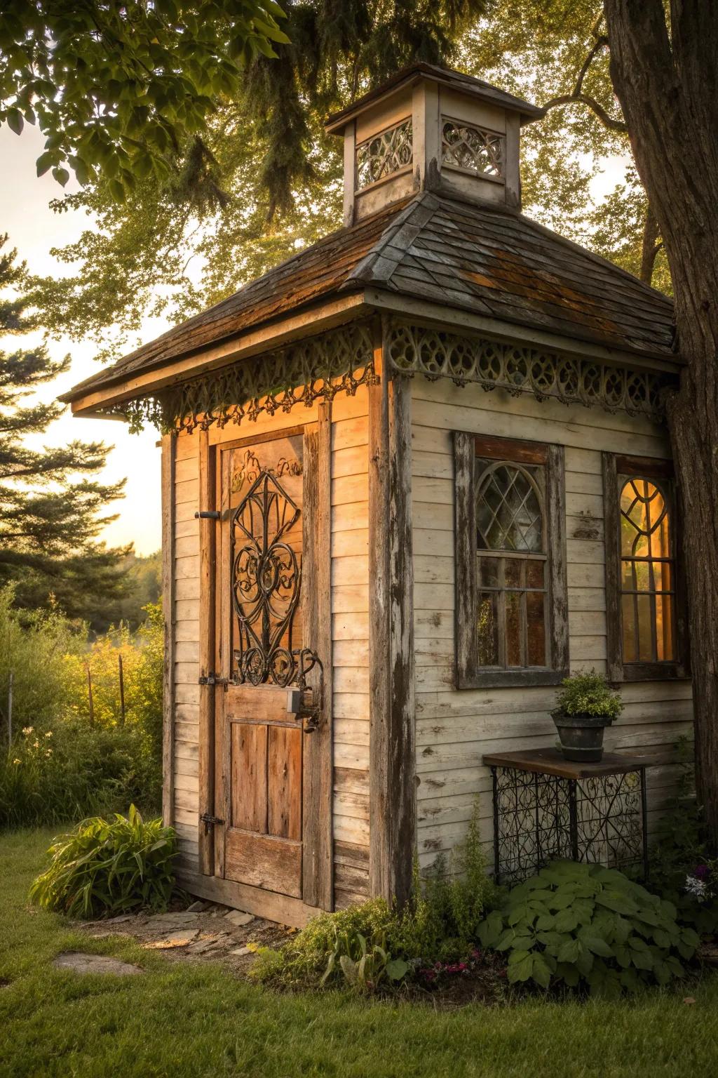 Embrace vintage charm with antique elements that tell a story.