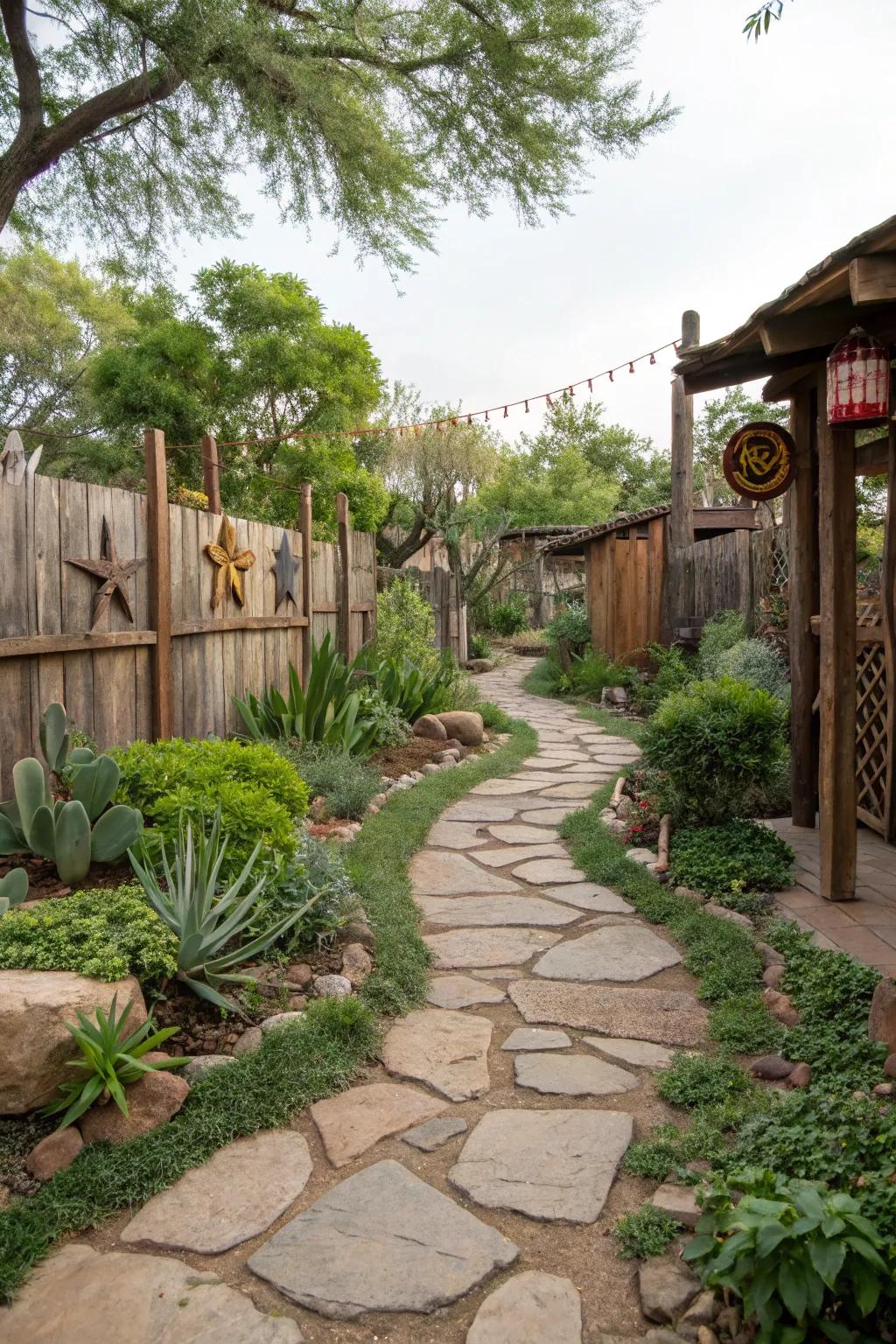 Natural stone paths add elegance and accessibility to your garden.
