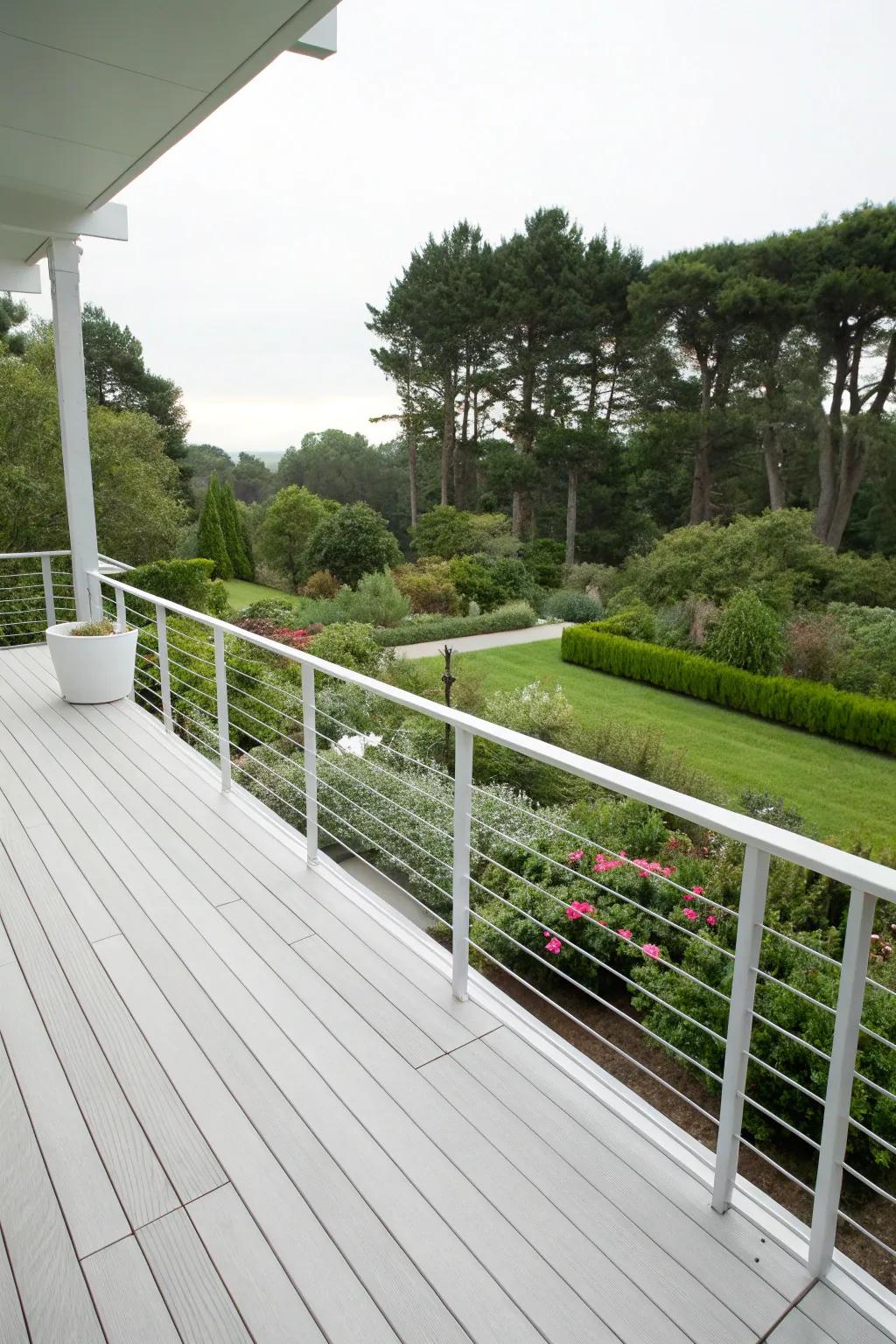 Sleek railings enhance safety and style.