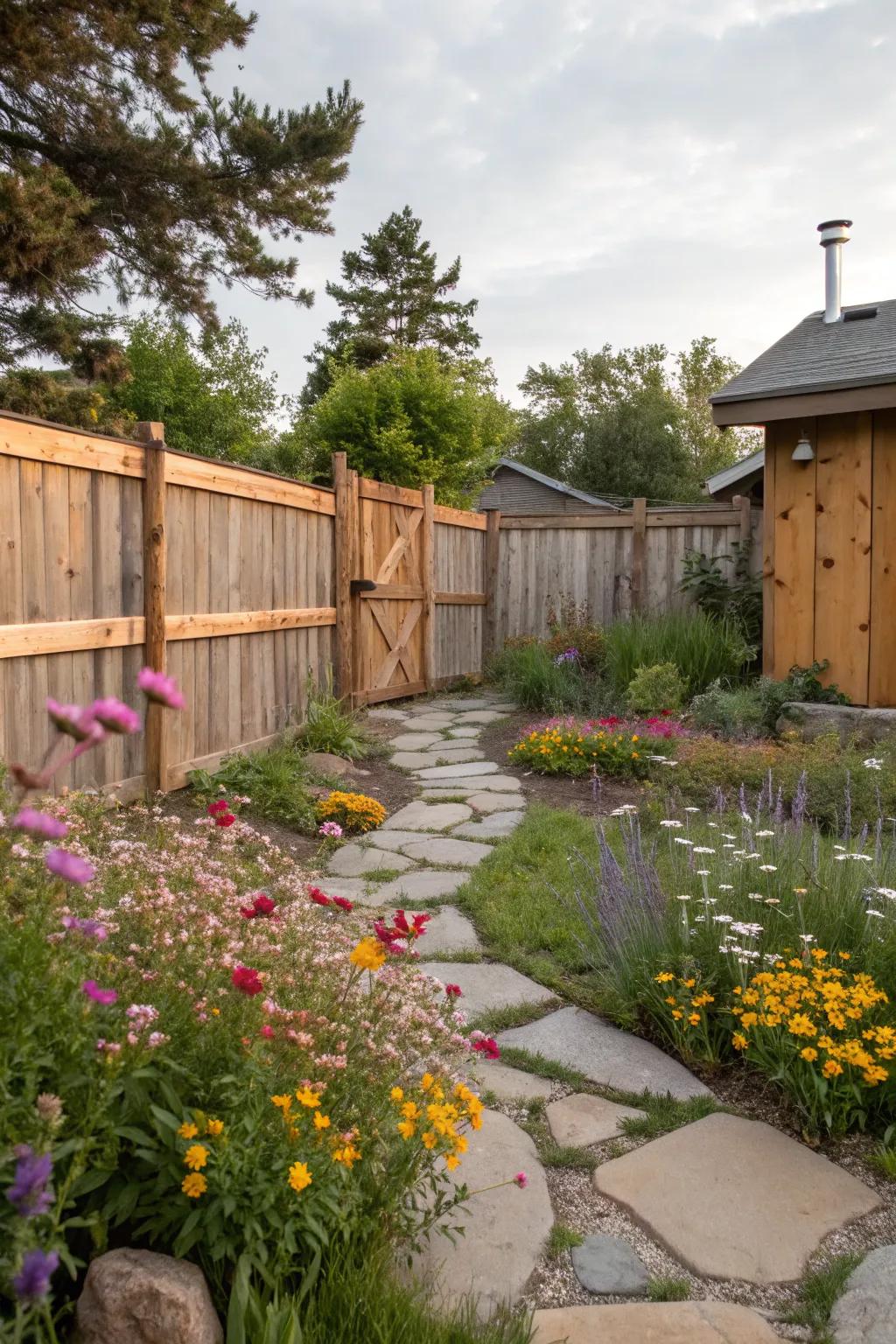 Rustic charm meets wildflower beauty.