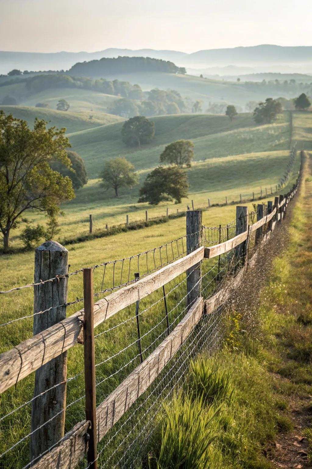 Classic split rail design offering rustic elegance.