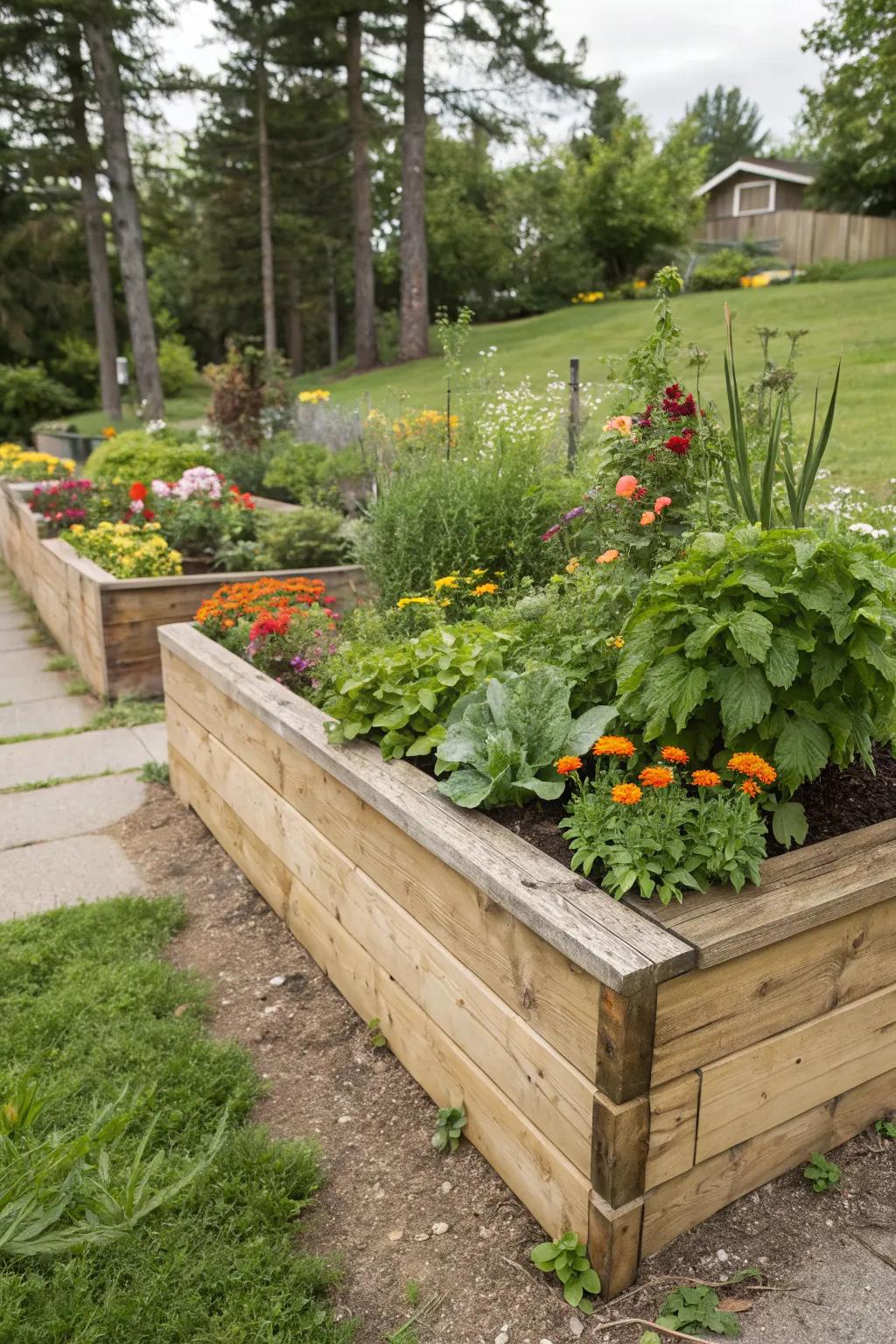 19+ Creative Wood Garden Edging Ideas - Garden.eco