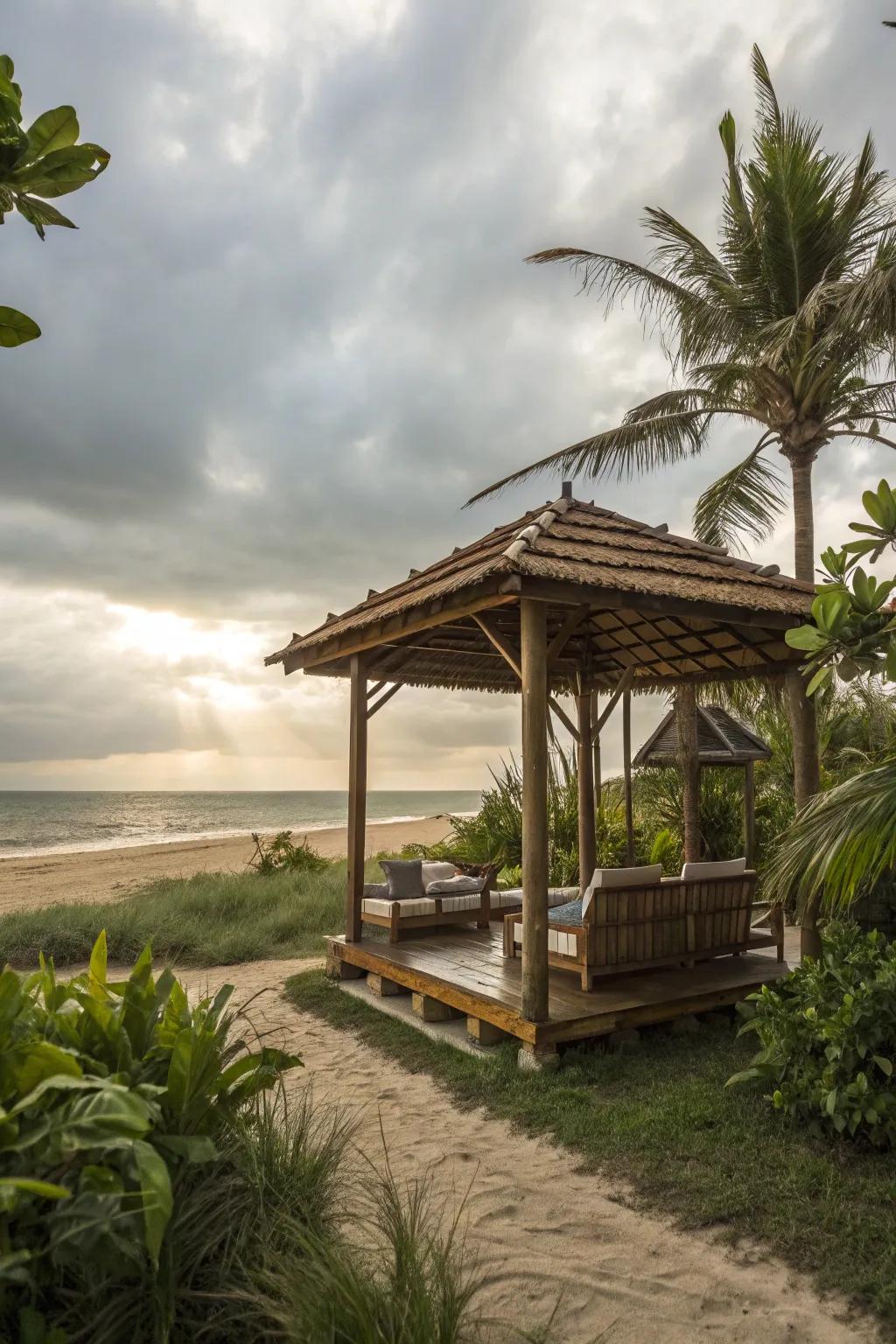 A tropical bamboo haven perfect for a relaxing getaway.