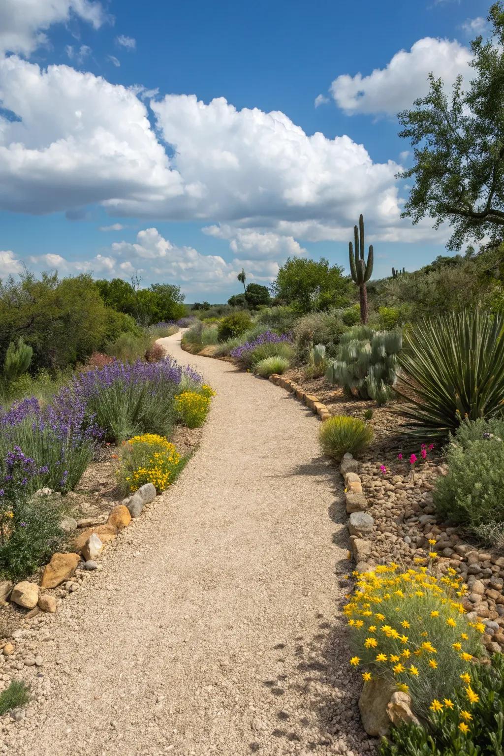 Gravel pathways create structure and movement in your garden design.