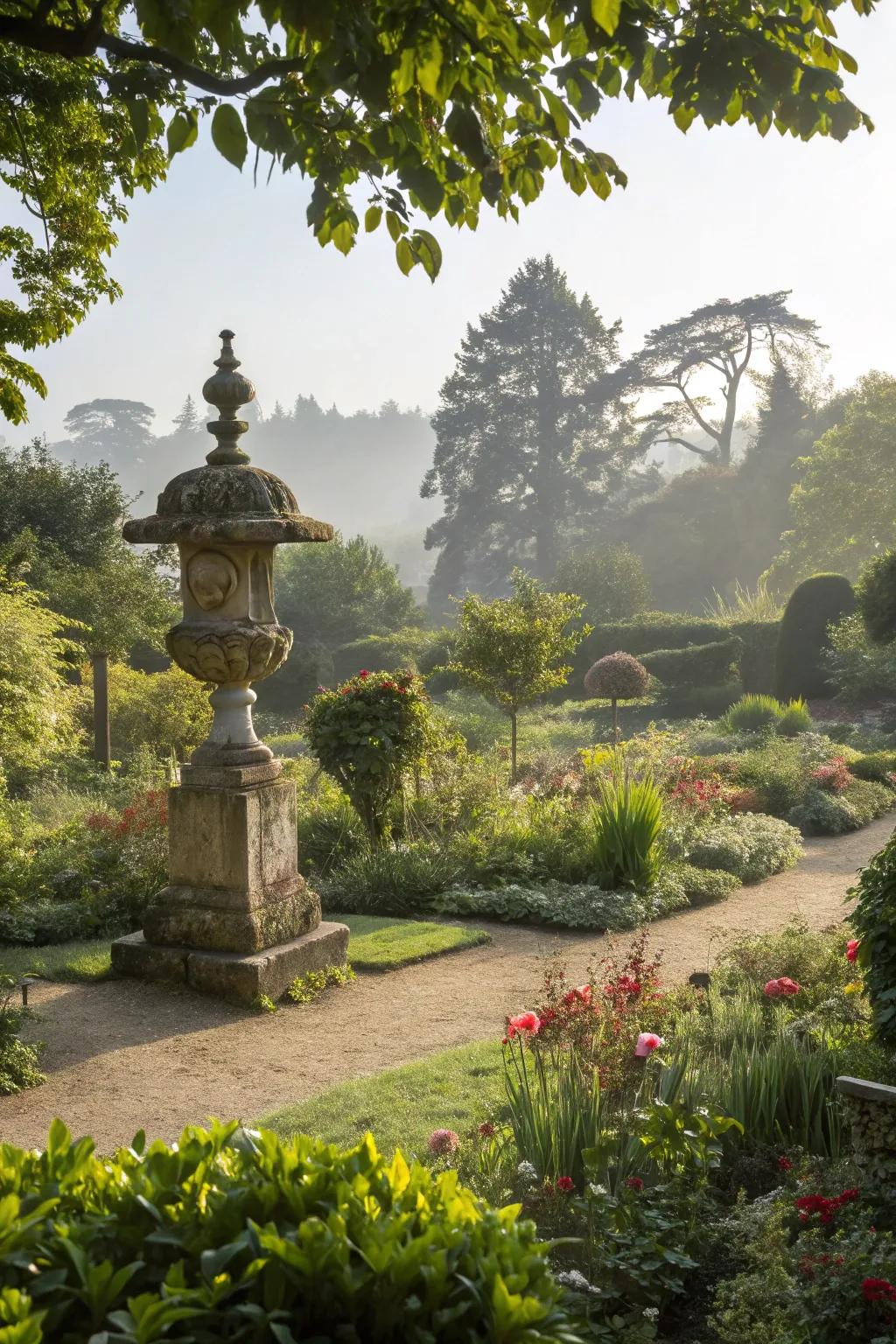 A charming garden sculpture adding character to a zone 7 landscape.
