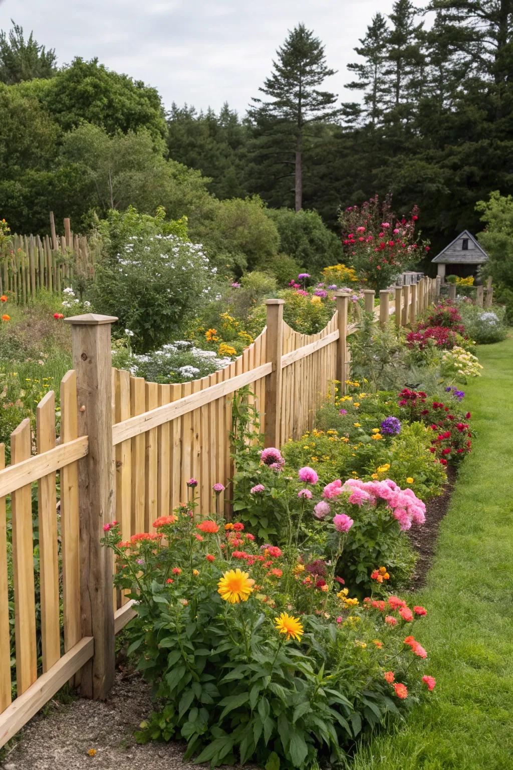 Highlight your garden's beauty with a framing fence.