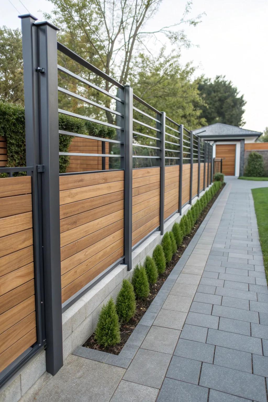 Modern fence designs blend functionality with contemporary style.