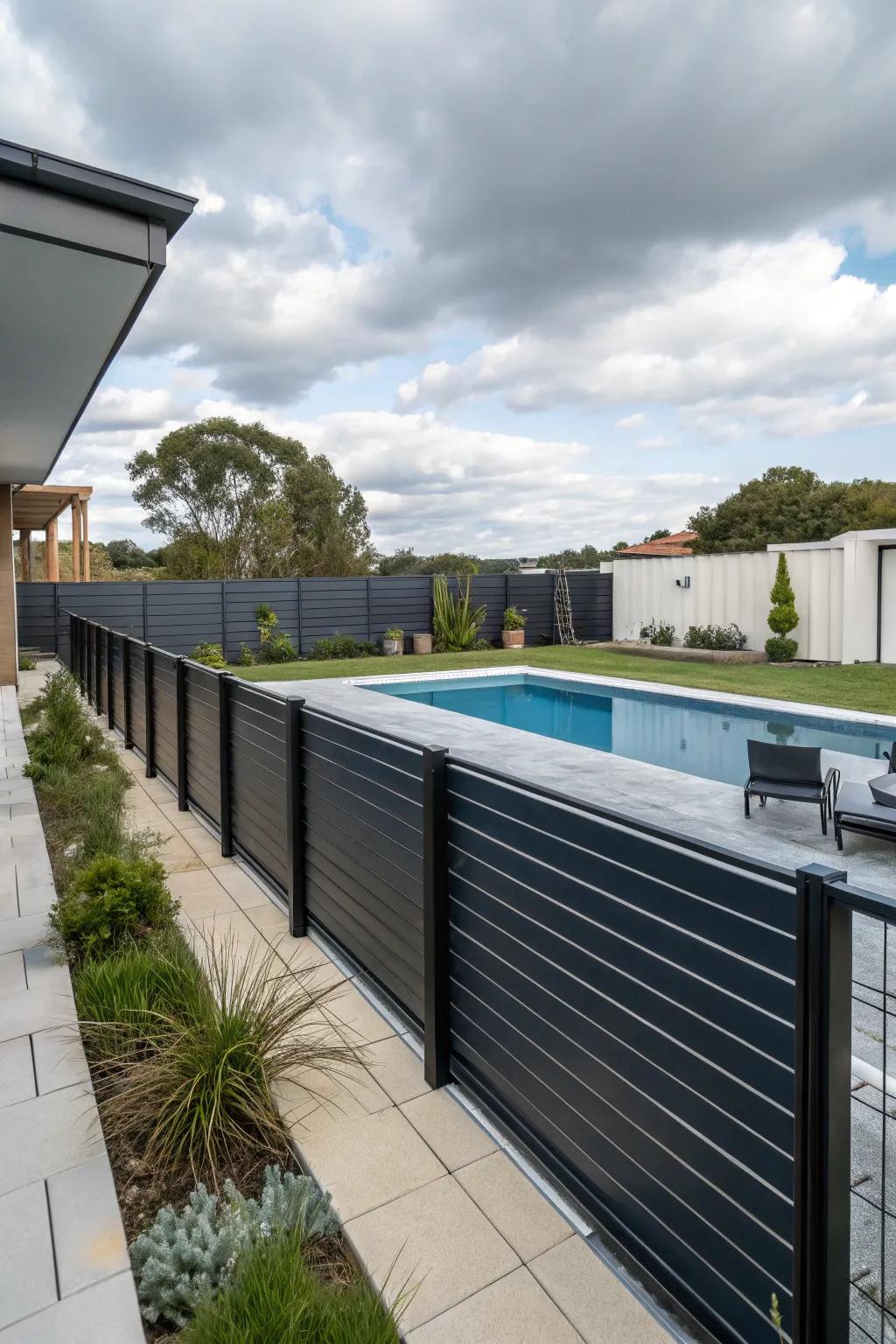 Modern fences provide sleek privacy with a contemporary edge.