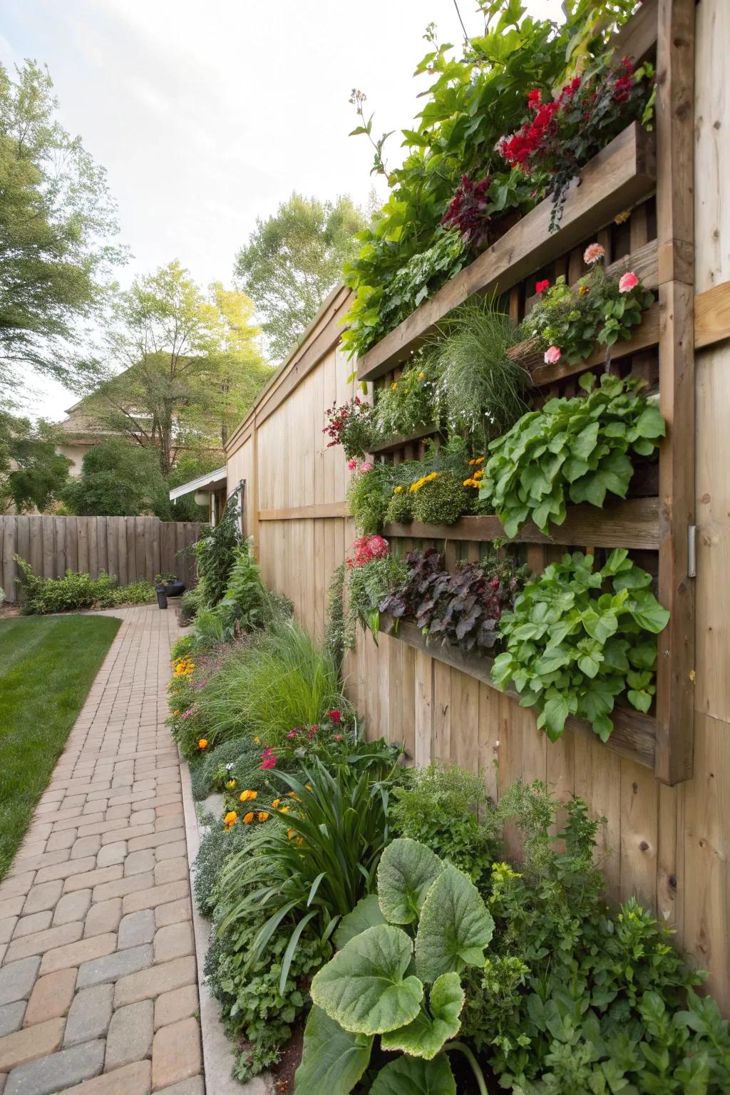 Stunning vertical garden adding greenery and interest.