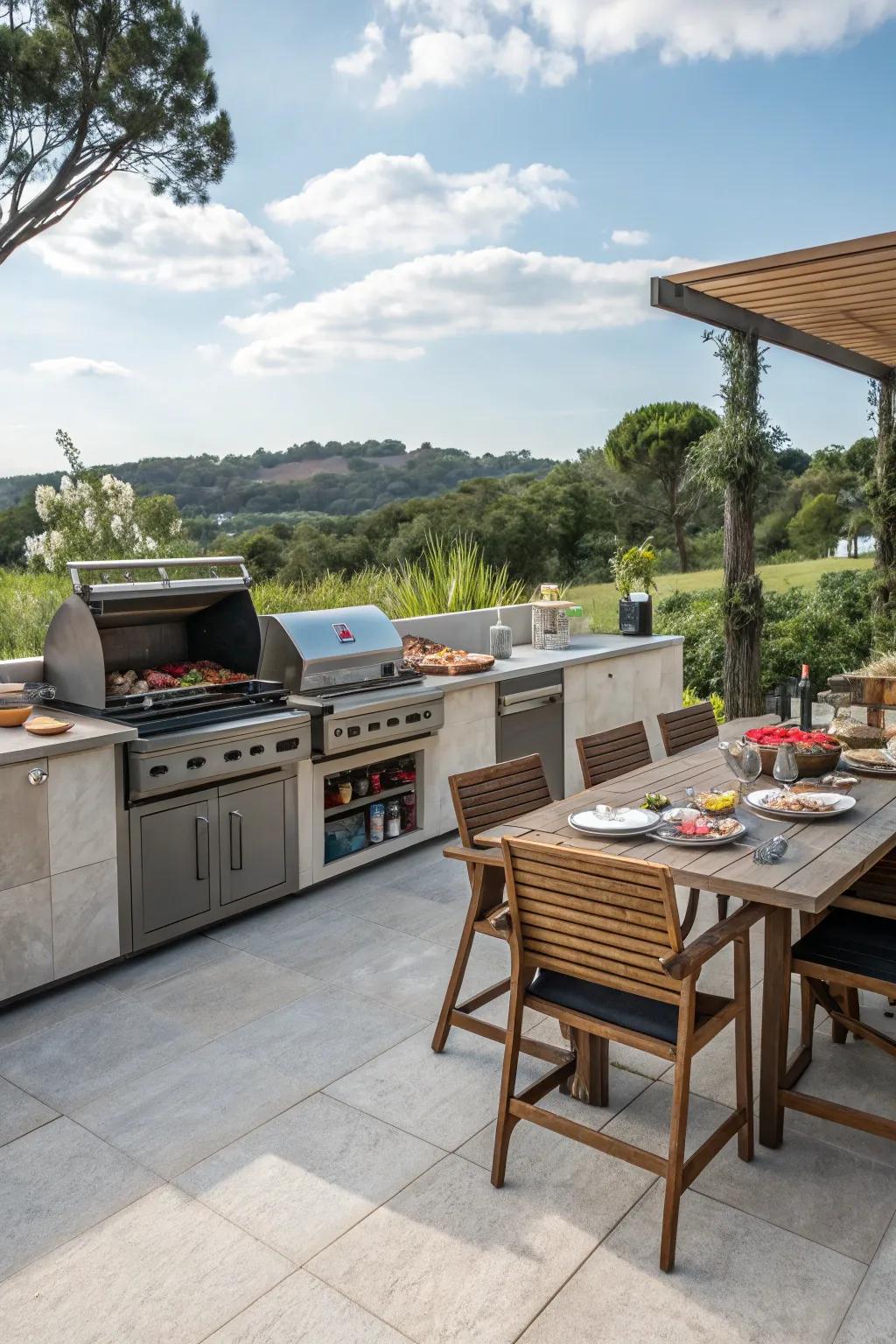 Seamless outdoor cooking and entertaining.