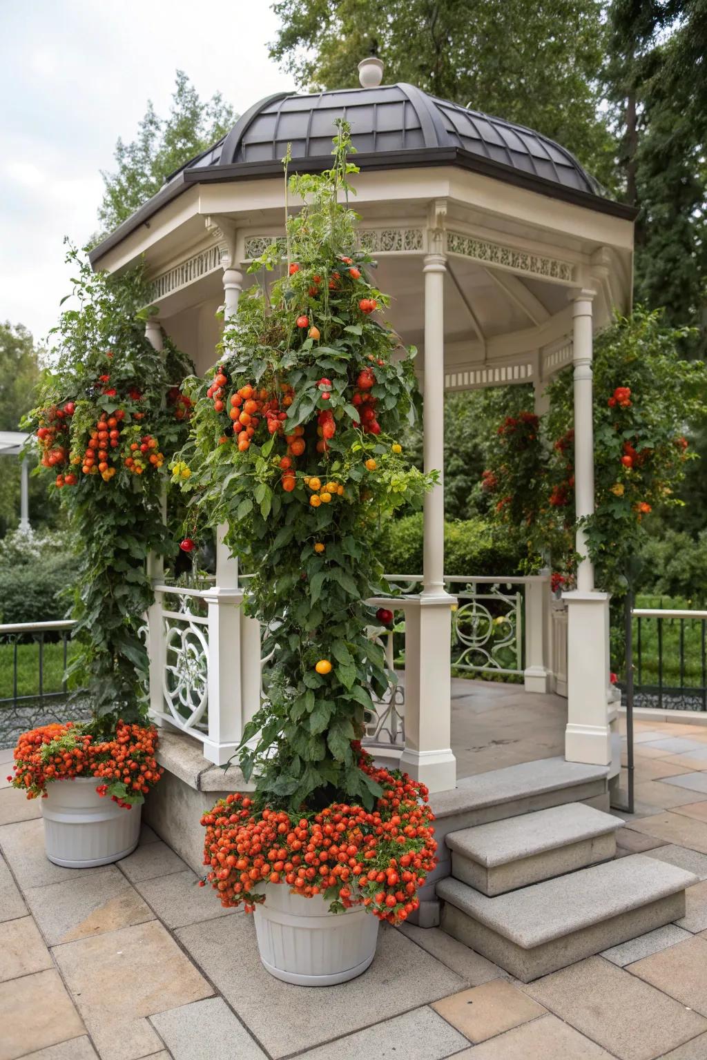 Edible plants in planters offer a delightful and functional twist.