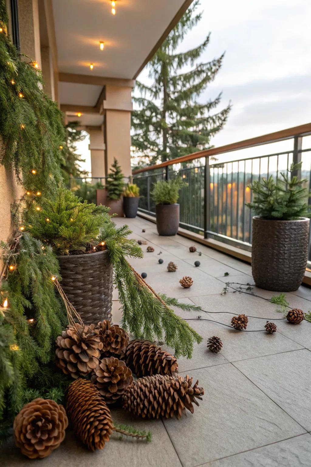Natural elements provide rustic charm.