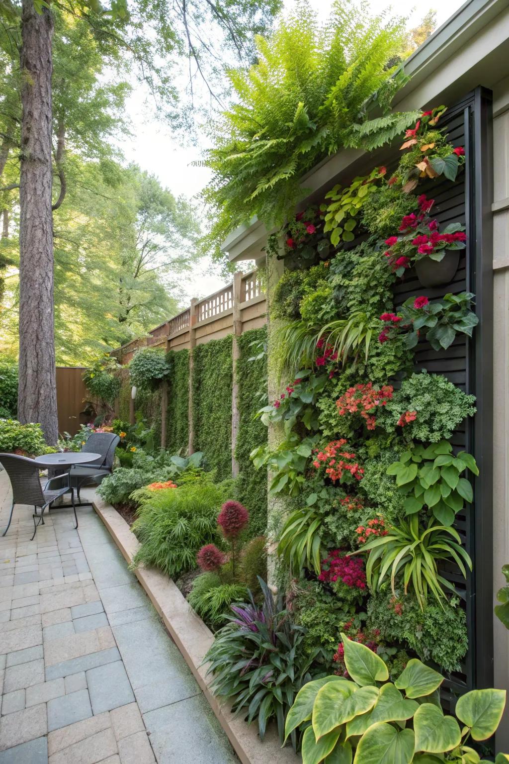 Maximize space with a beautiful vertical garden.