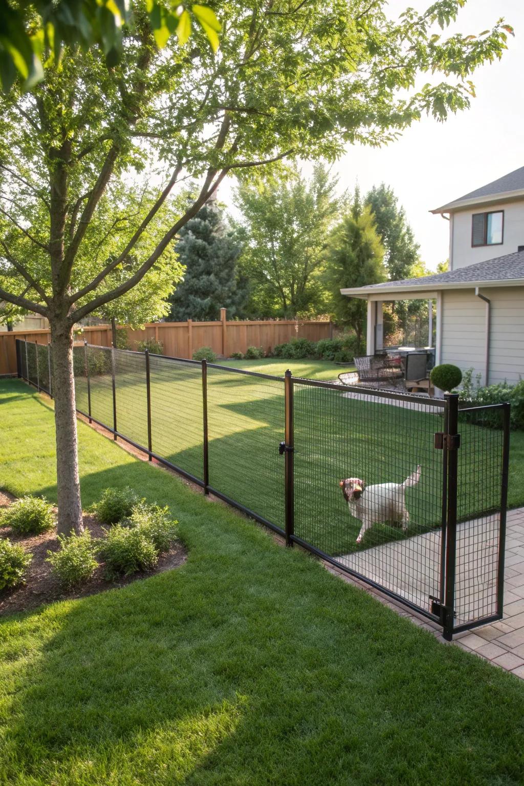 Proper fencing ensures your dog's safety and freedom to explore.