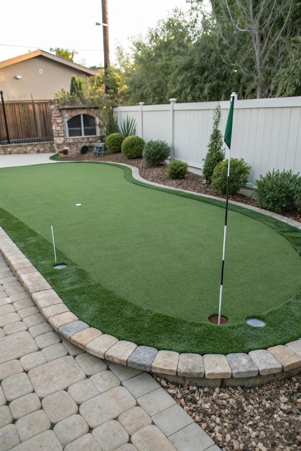 Enjoy the beauty of a green lawn all year with artificial turf.