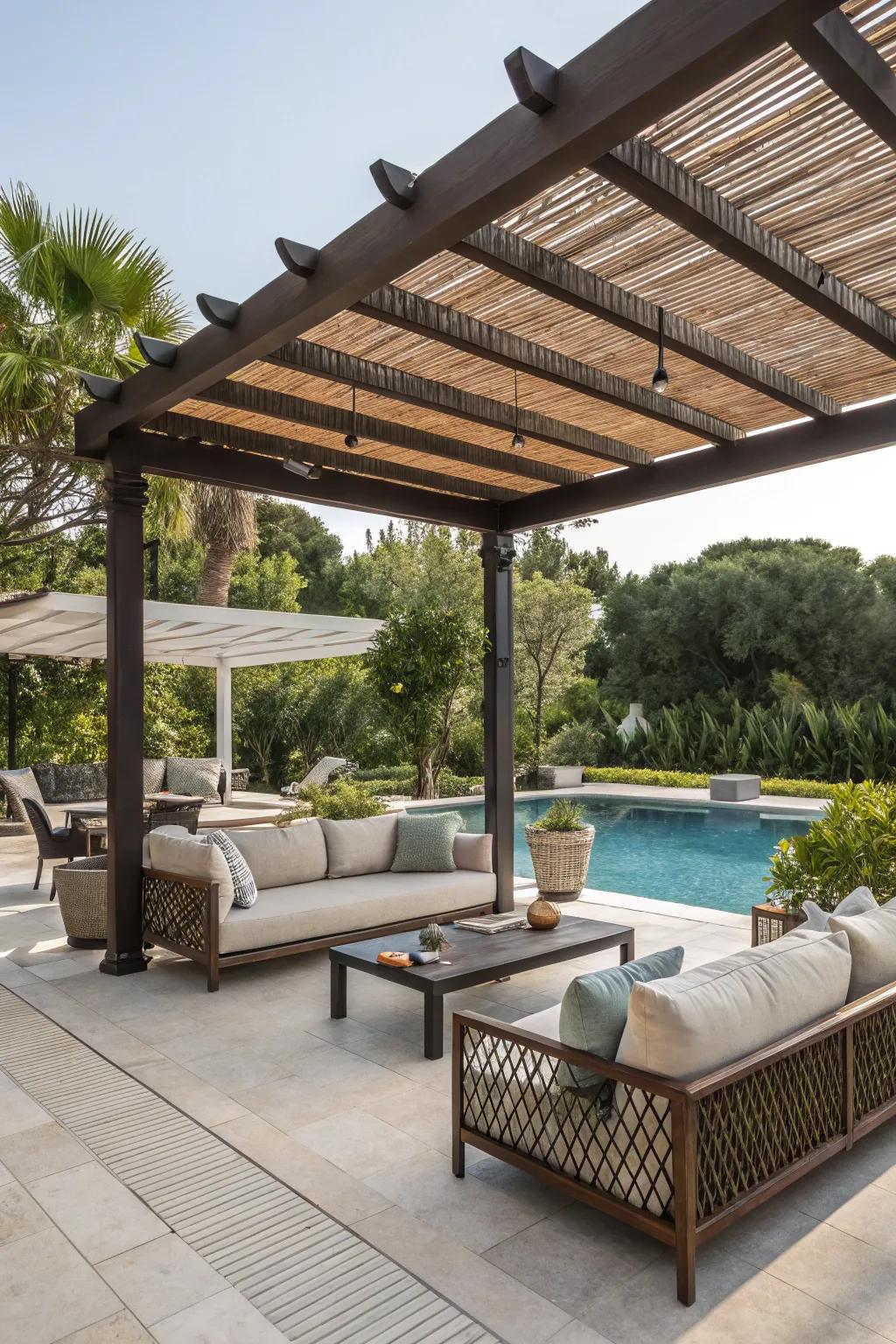 Relax and unwind while keeping an eye on poolside fun.