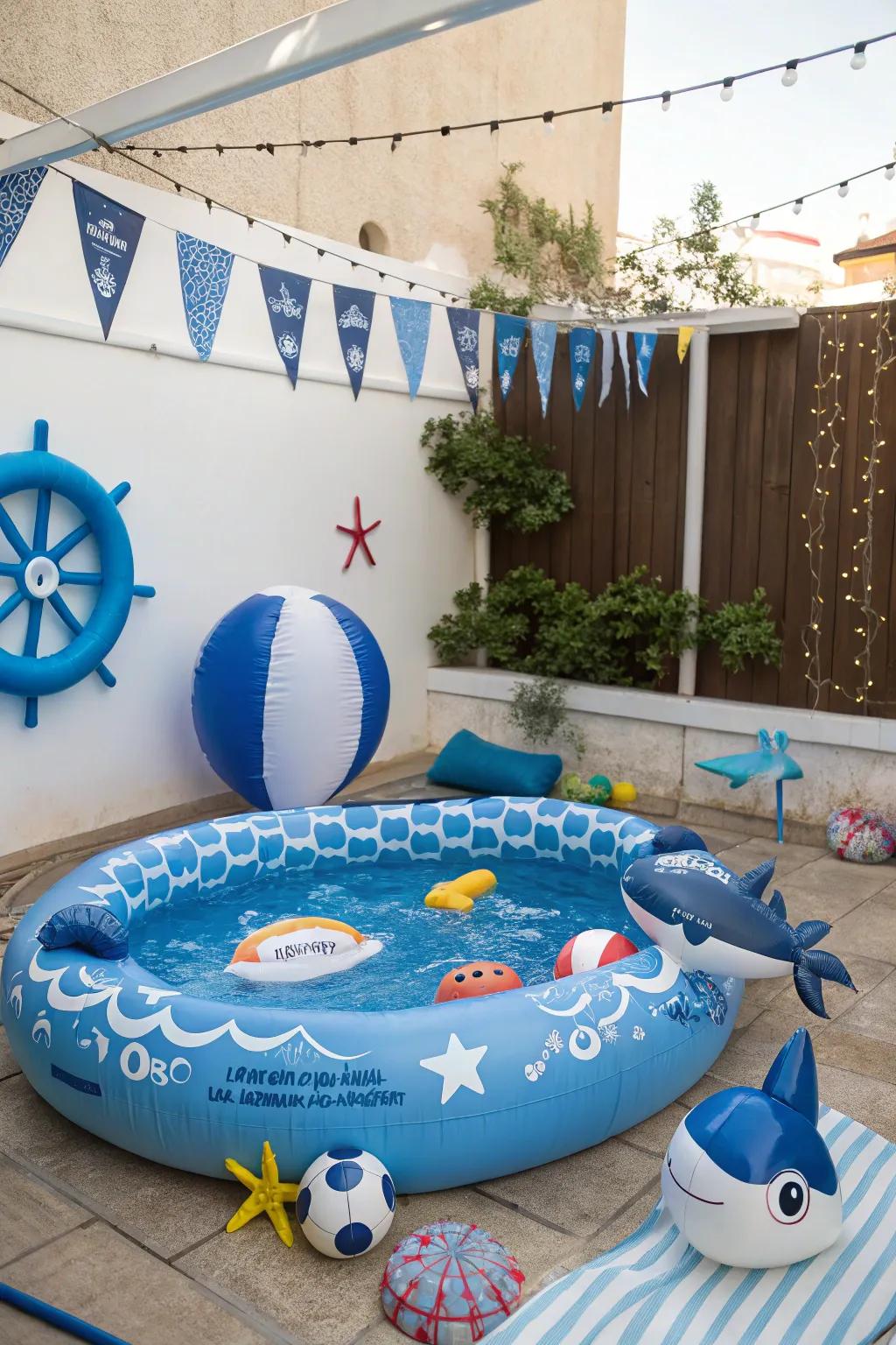 Bring the sea to your backyard with a nautical theme.