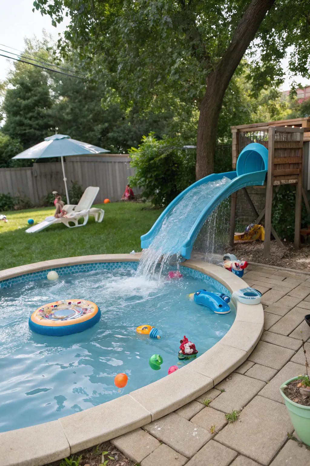 Enhance fun with playful water features.