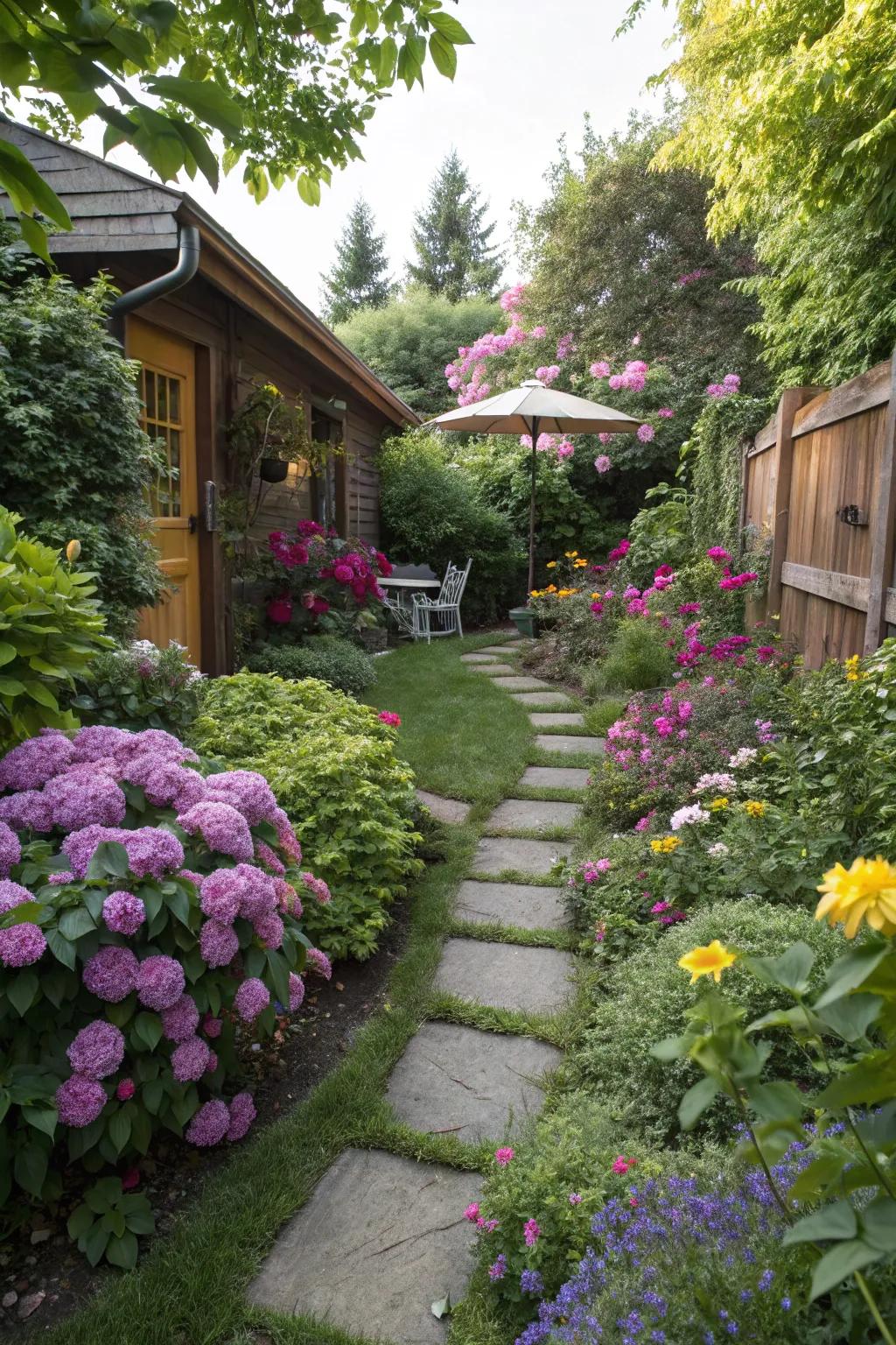 A lush garden brings nature's beauty to your backyard.