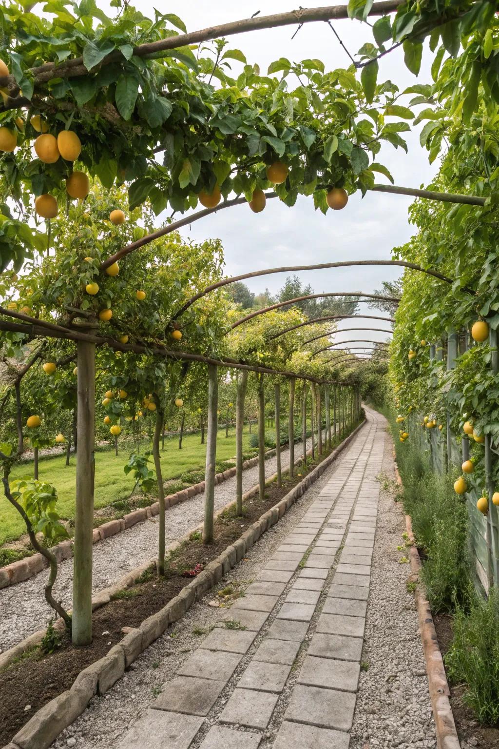 Vertical orchards are perfect for urban settings.
