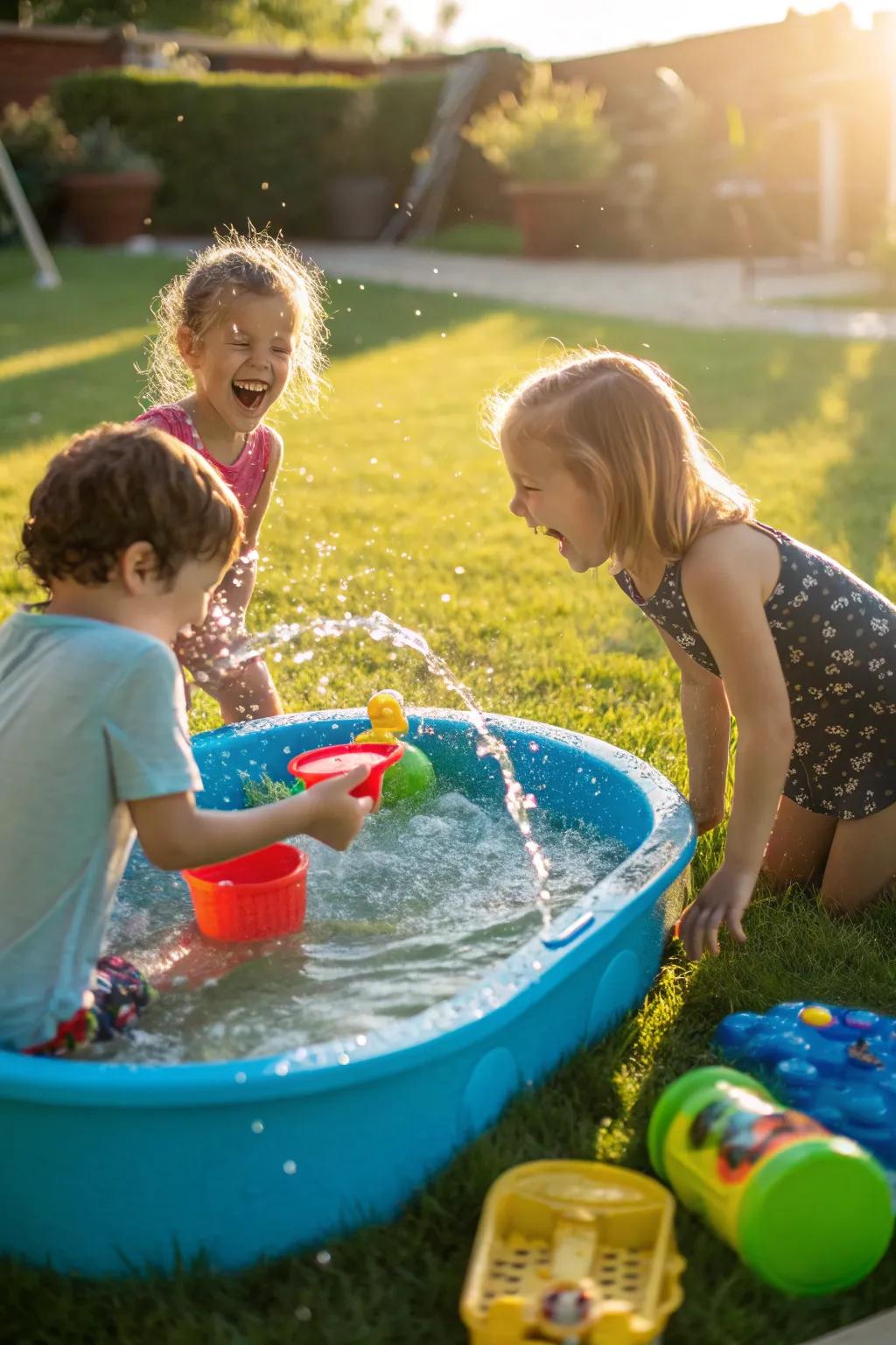 A splash of fun with interactive water play.
