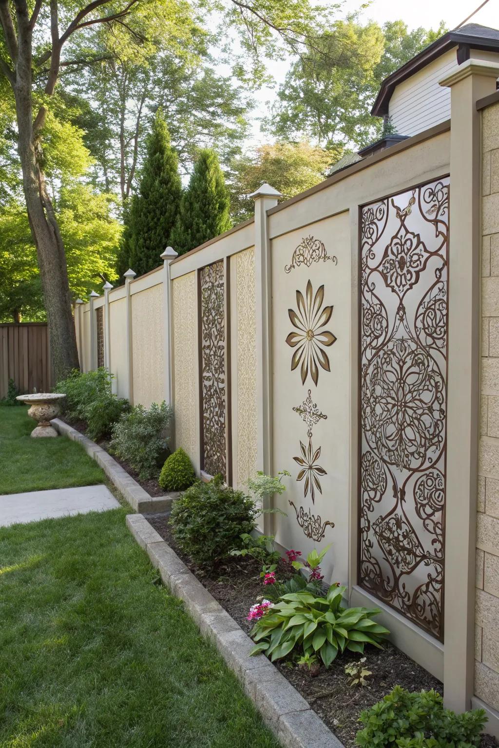 Decorative panels add personality and privacy to your garden.