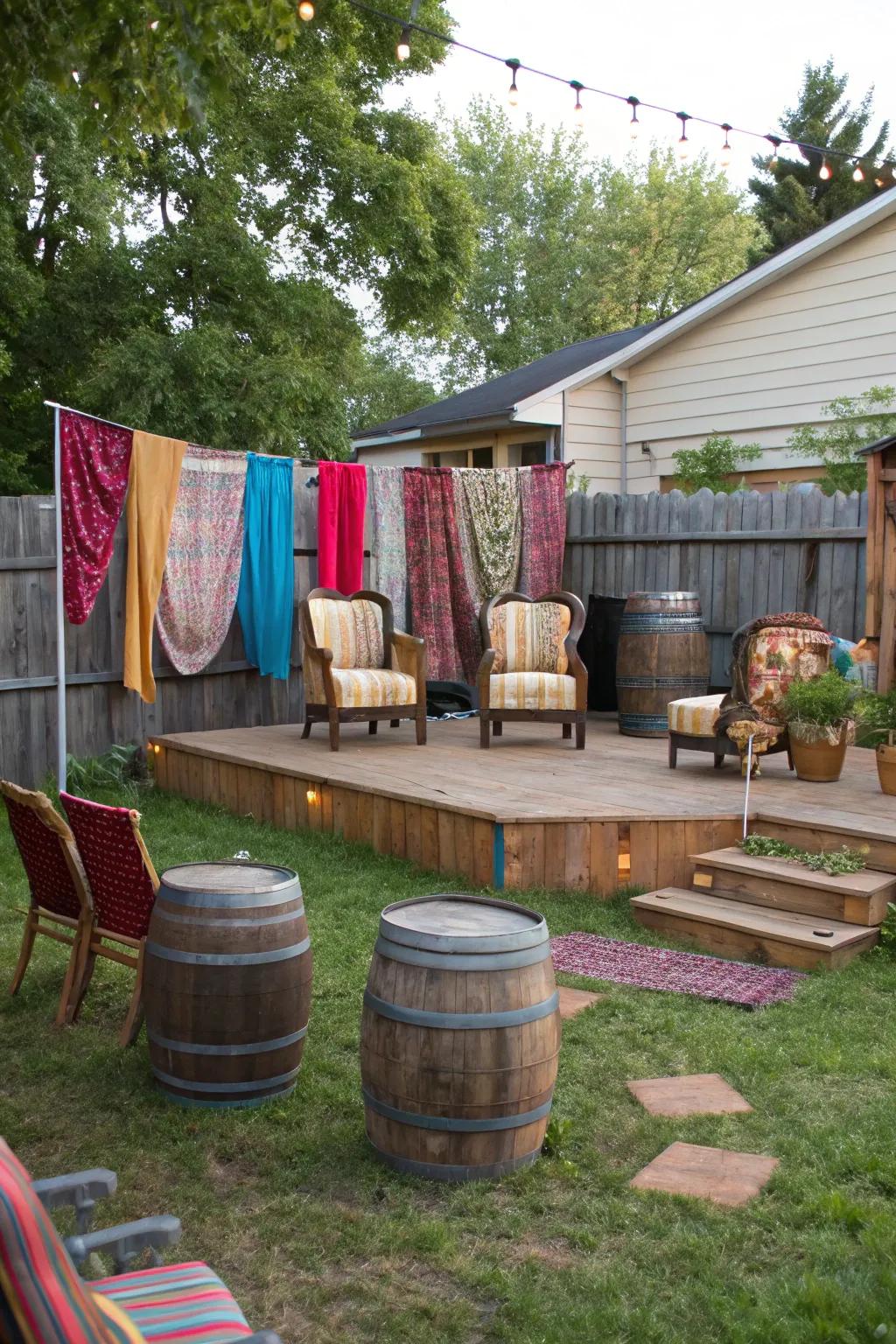 Decorative elements add charm and personality to your stage.