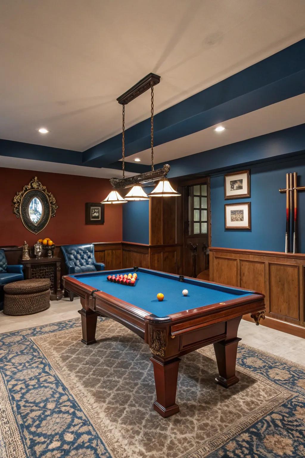 Bold colors breathe life into the space.