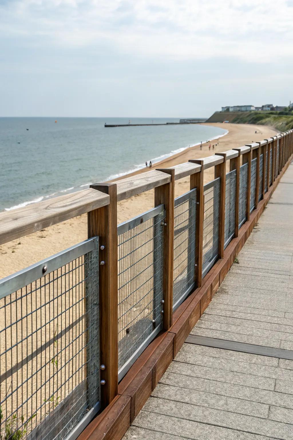 Metal and wood create a harmonious blend of strength and style.