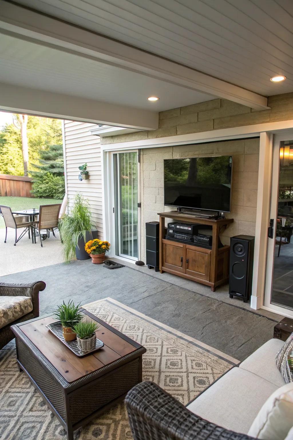 Turn your patio into an entertainment hub.