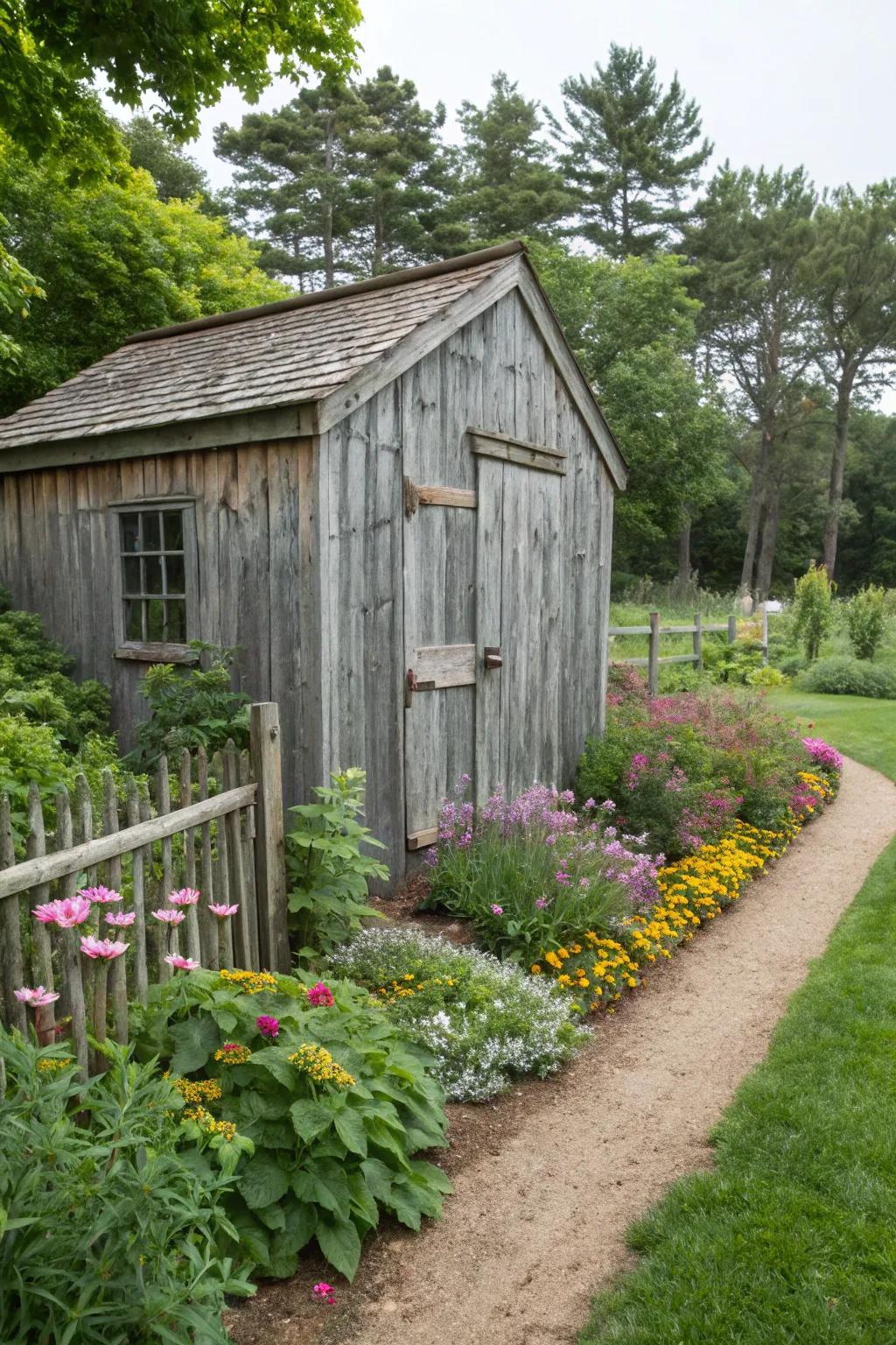 Achieve a rustic, vintage look with a weathered grey stain.