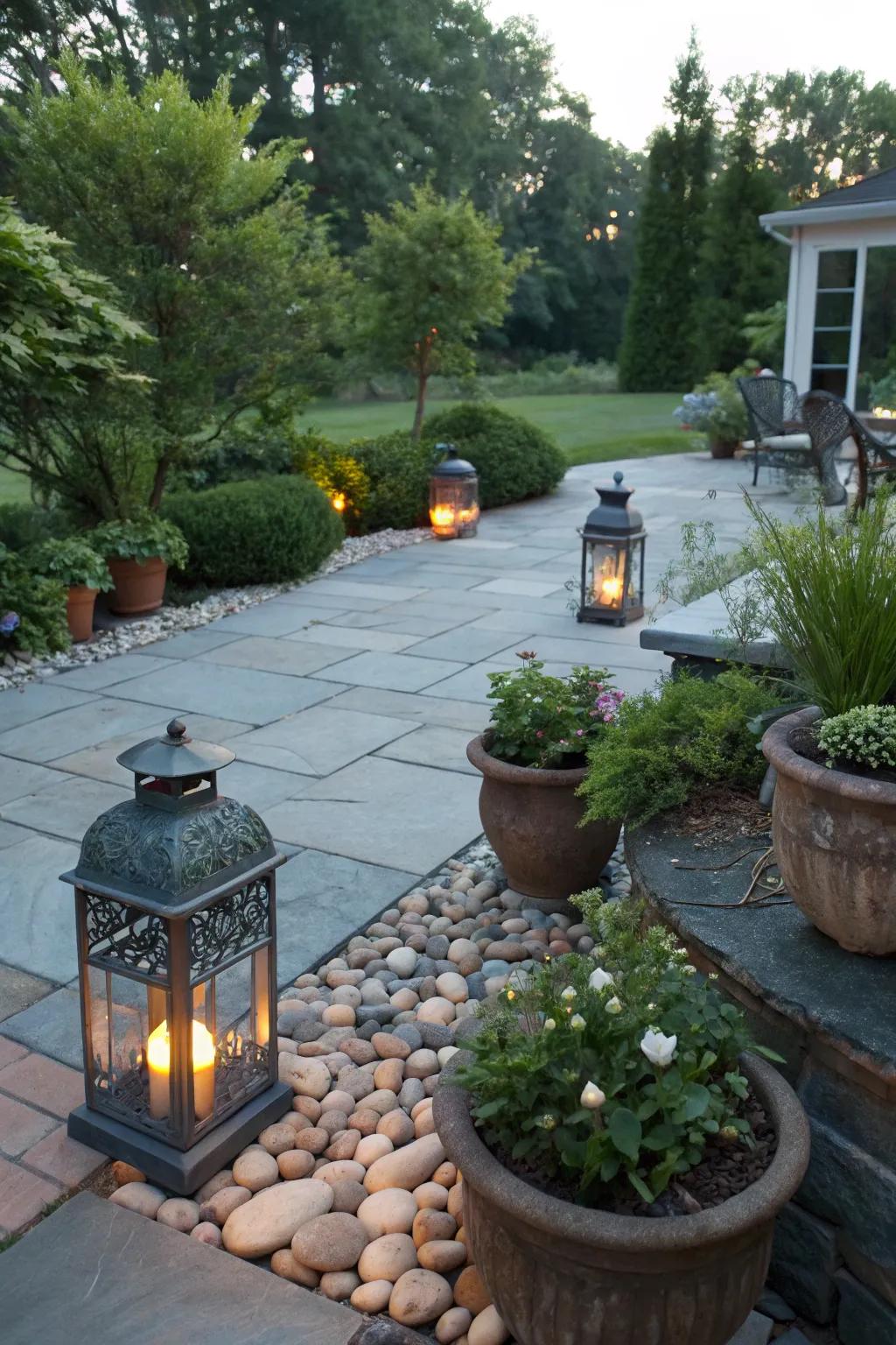 Enhance your patio with beautiful decorative elements.