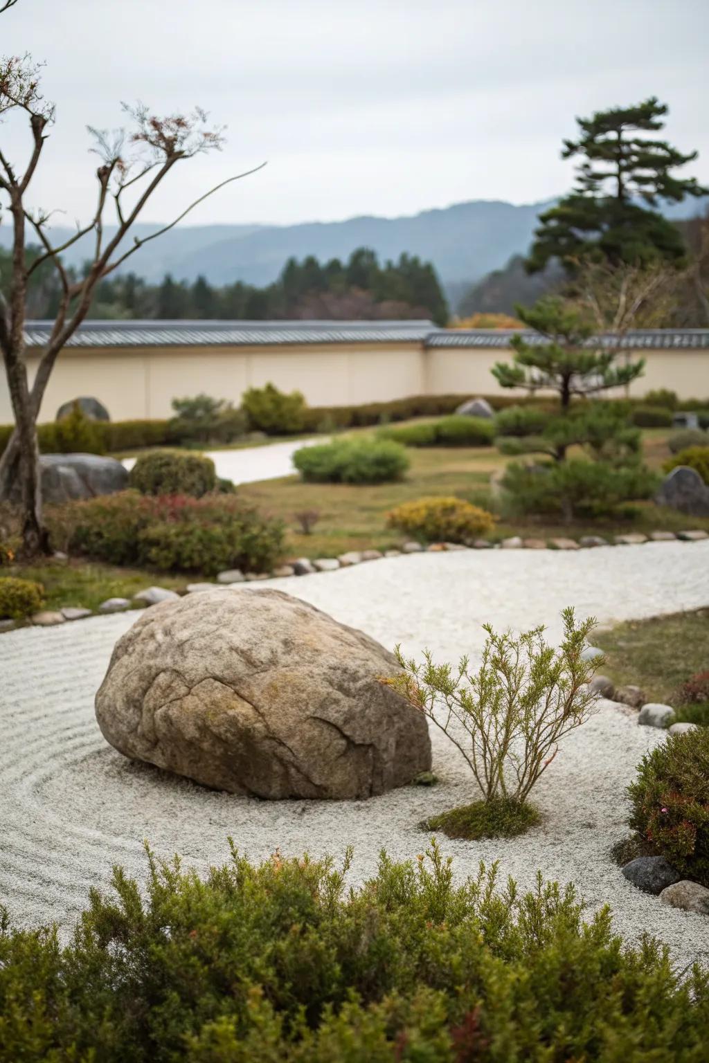 Achieve elegance with a minimalist boulder centerpiece.