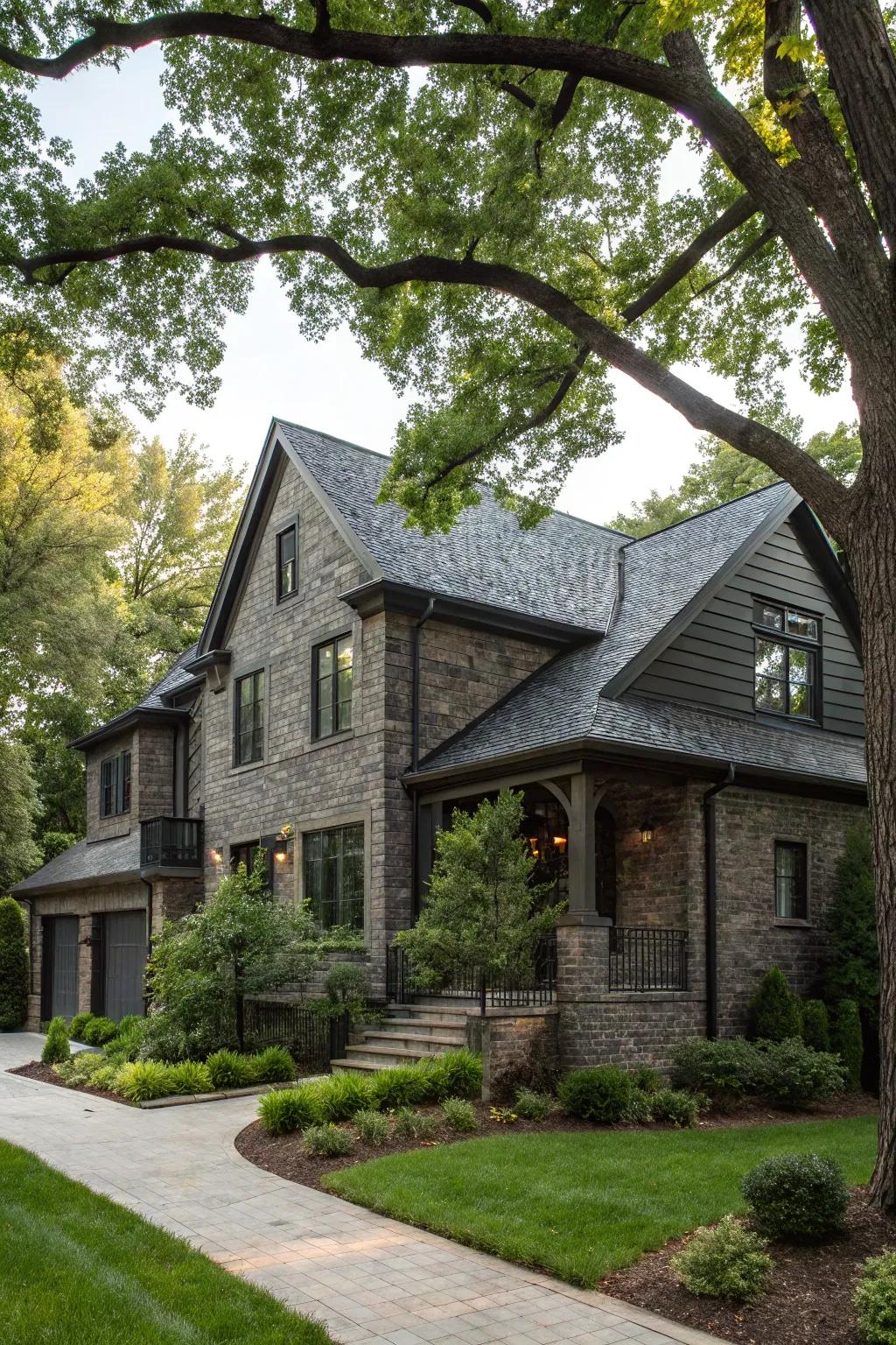Ironclad charcoal stain exudes strength and modernity.